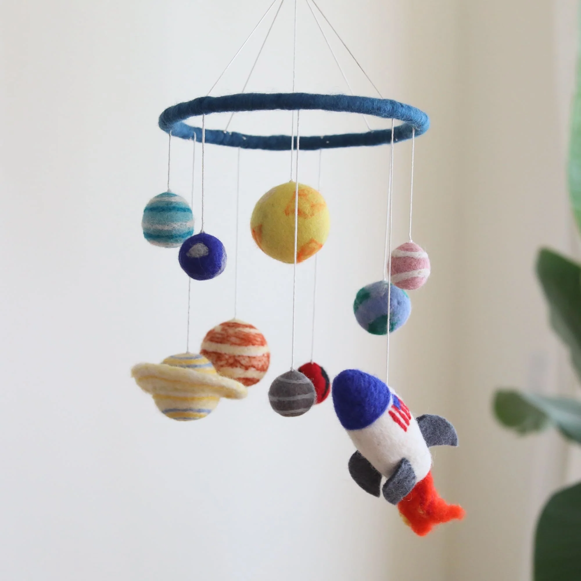 Ganapati Crafts Co. Felt Baby Mobile - Solar System - Image 2