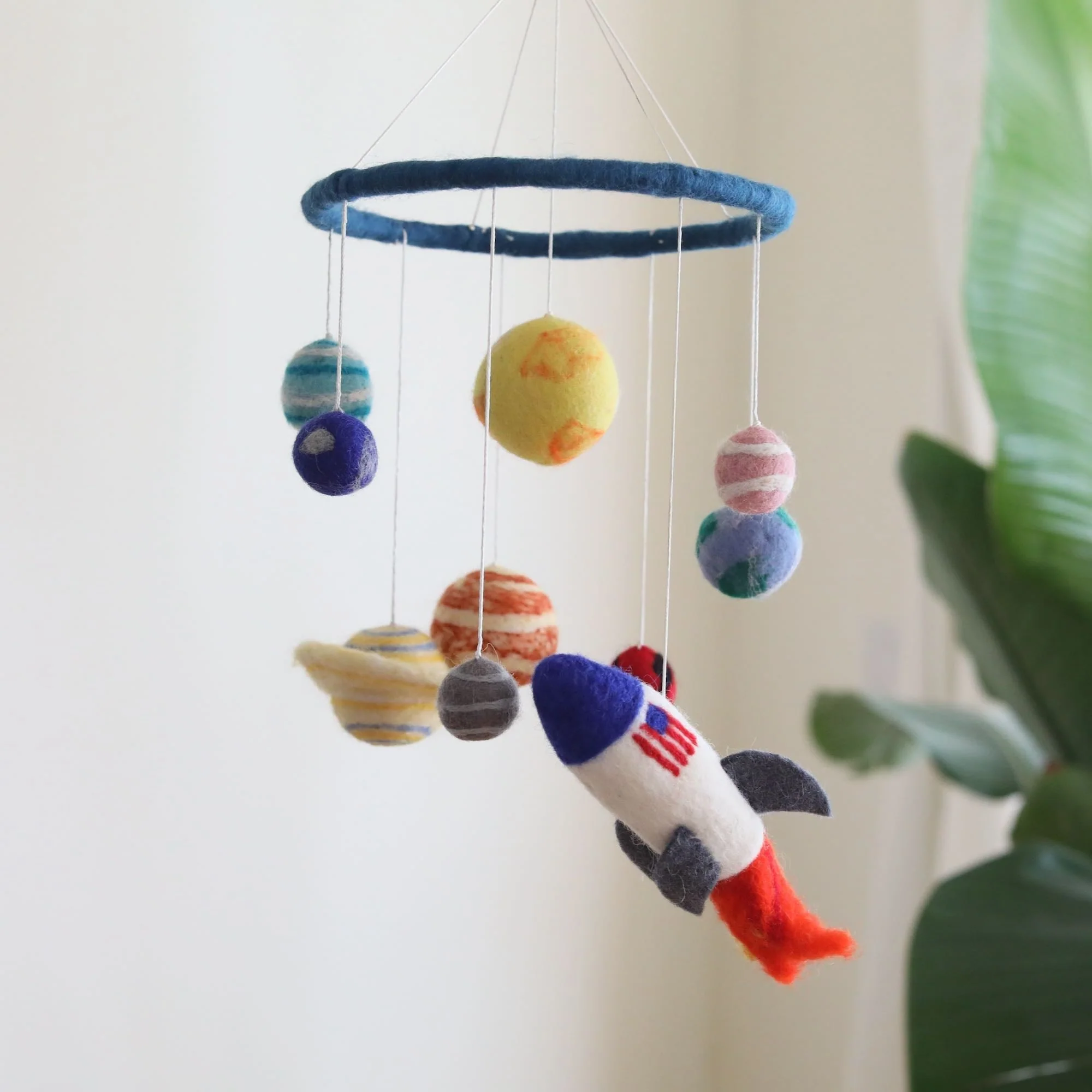 Ganapati Crafts Co. Felt Baby Mobile - Solar System - Image 3