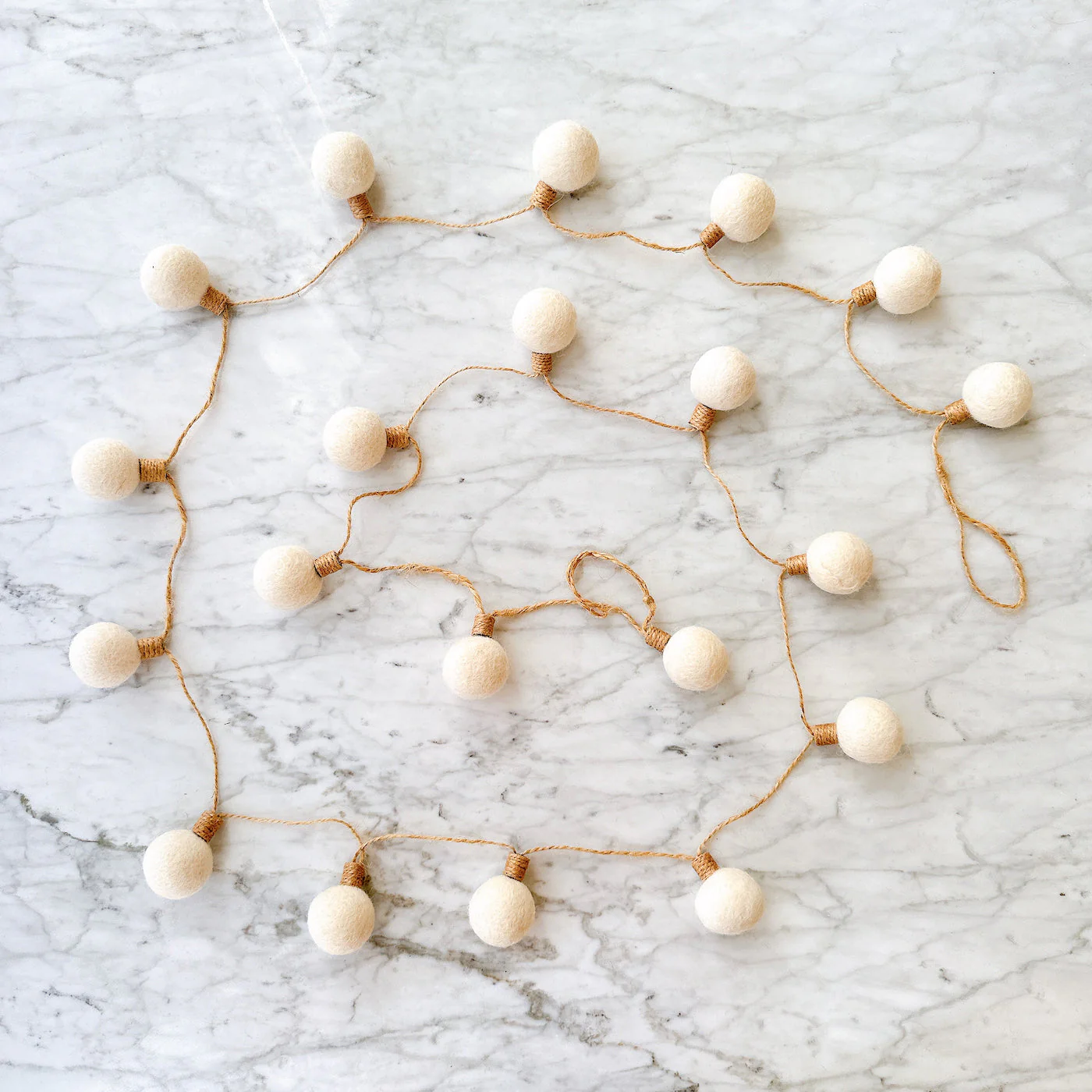 Ganapati Crafts Co. Felt Color Ball Lightbulb Garland - Image 2