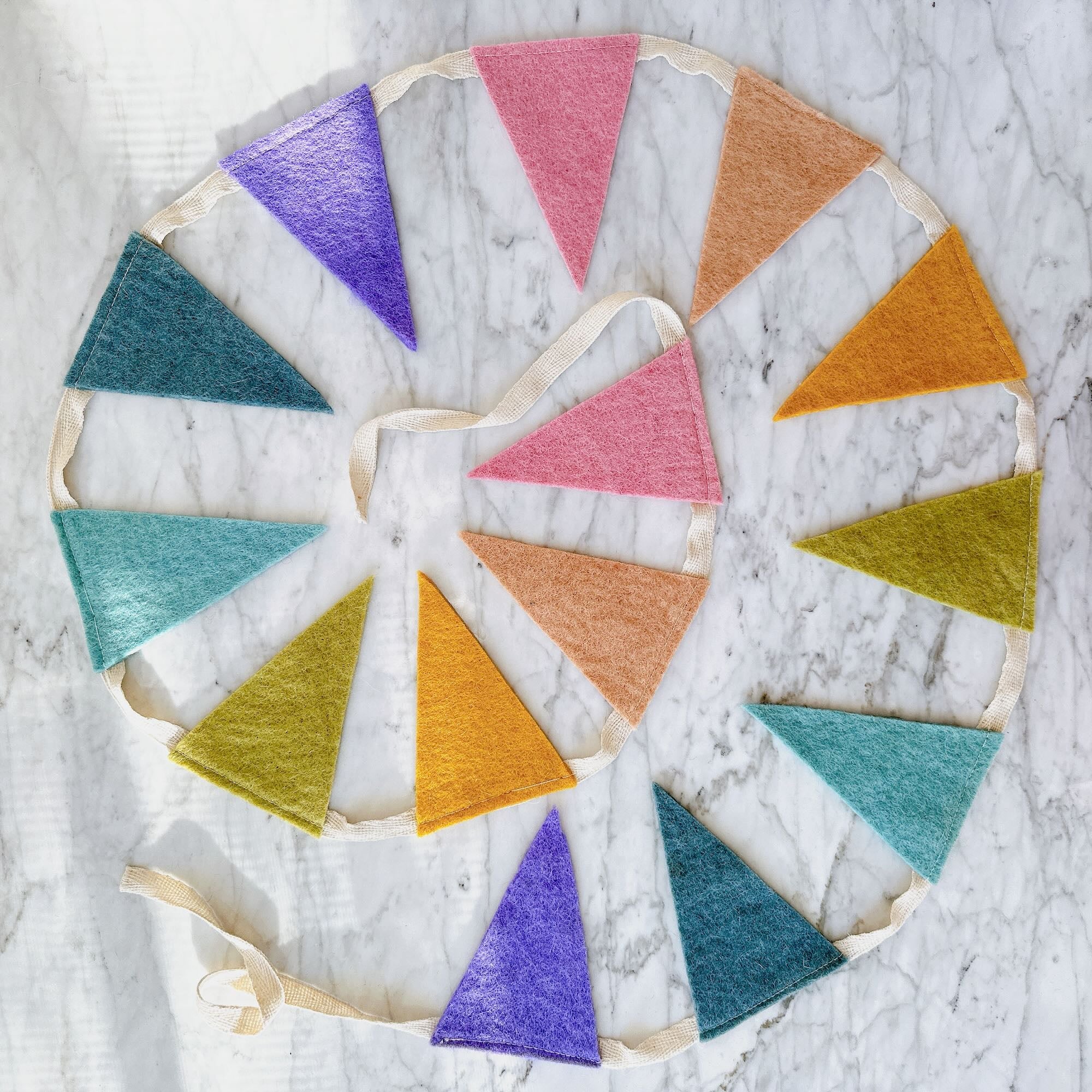 Ganapati Crafts Co. Felt Garland - Flag Party Banner - Image 2