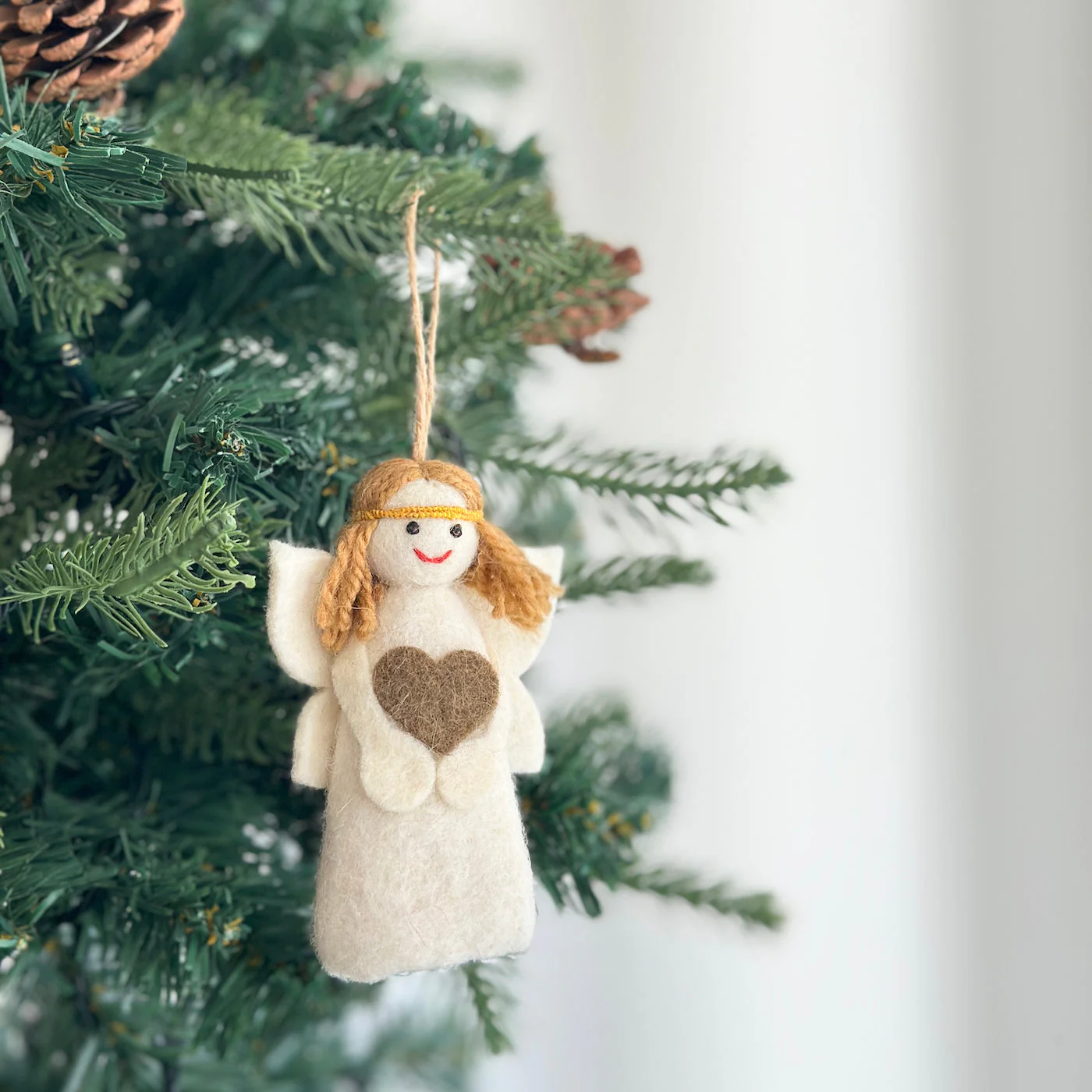 Ganapati Crafts Co. Felt mini Angel Christmas Ornament - Image 2