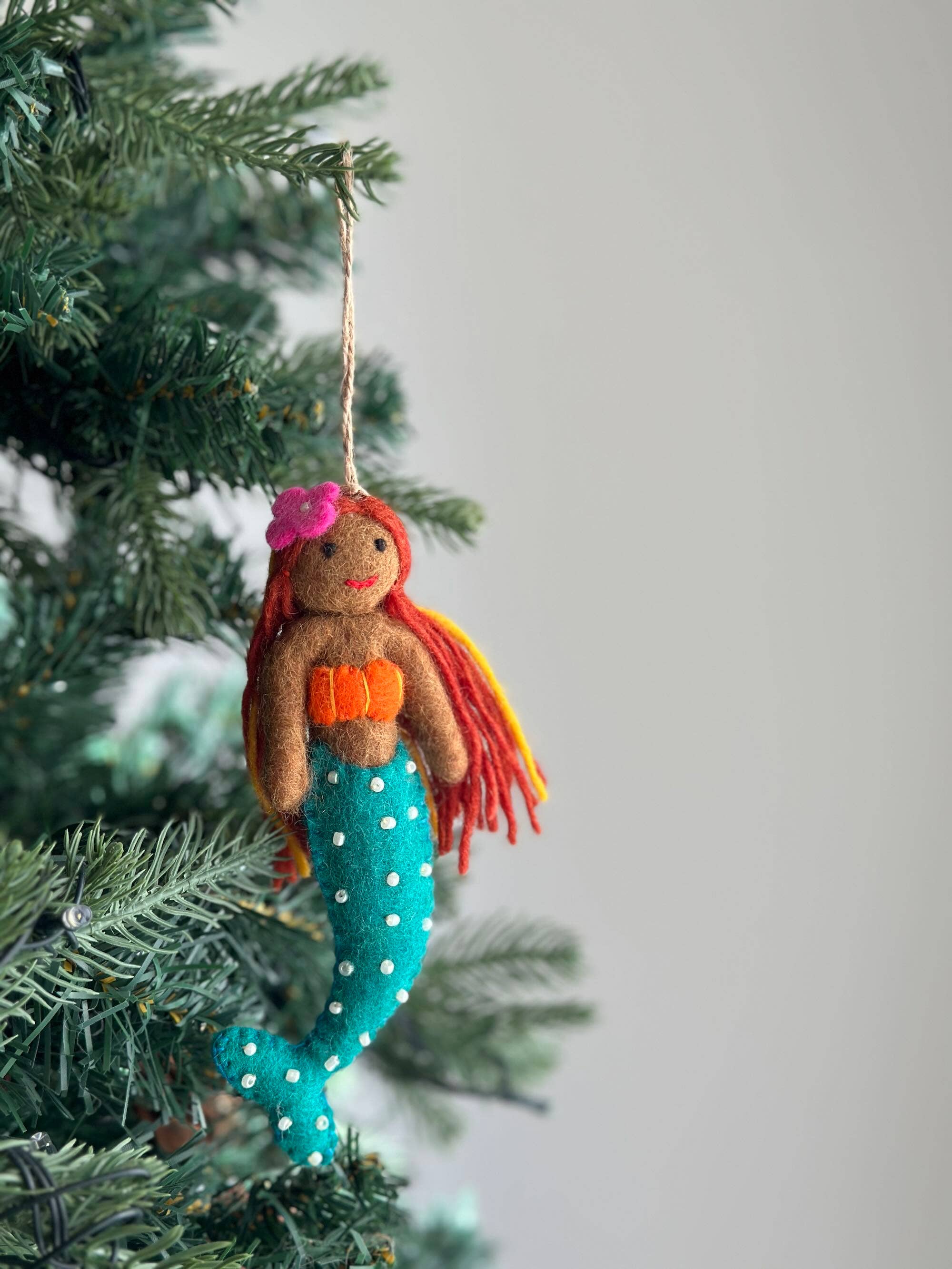 Ganapati Crafts Co. Felt Ornament - Assorted Mermaid - Image 3