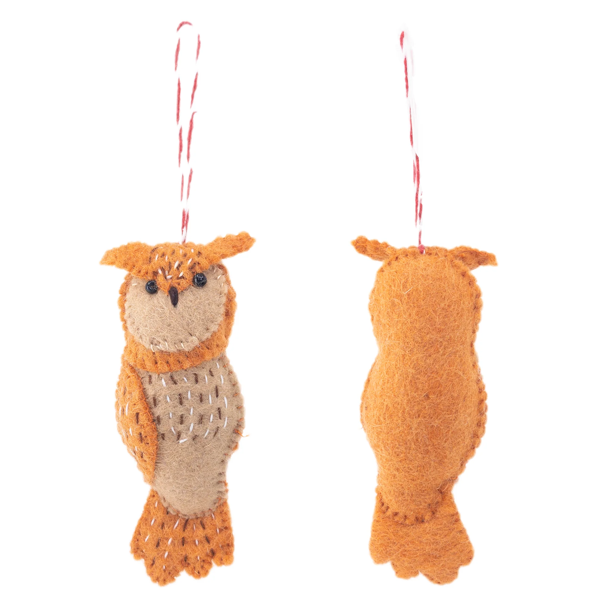 Ganapati Crafts Co. Felt Ornament - Owl Family - Image 10