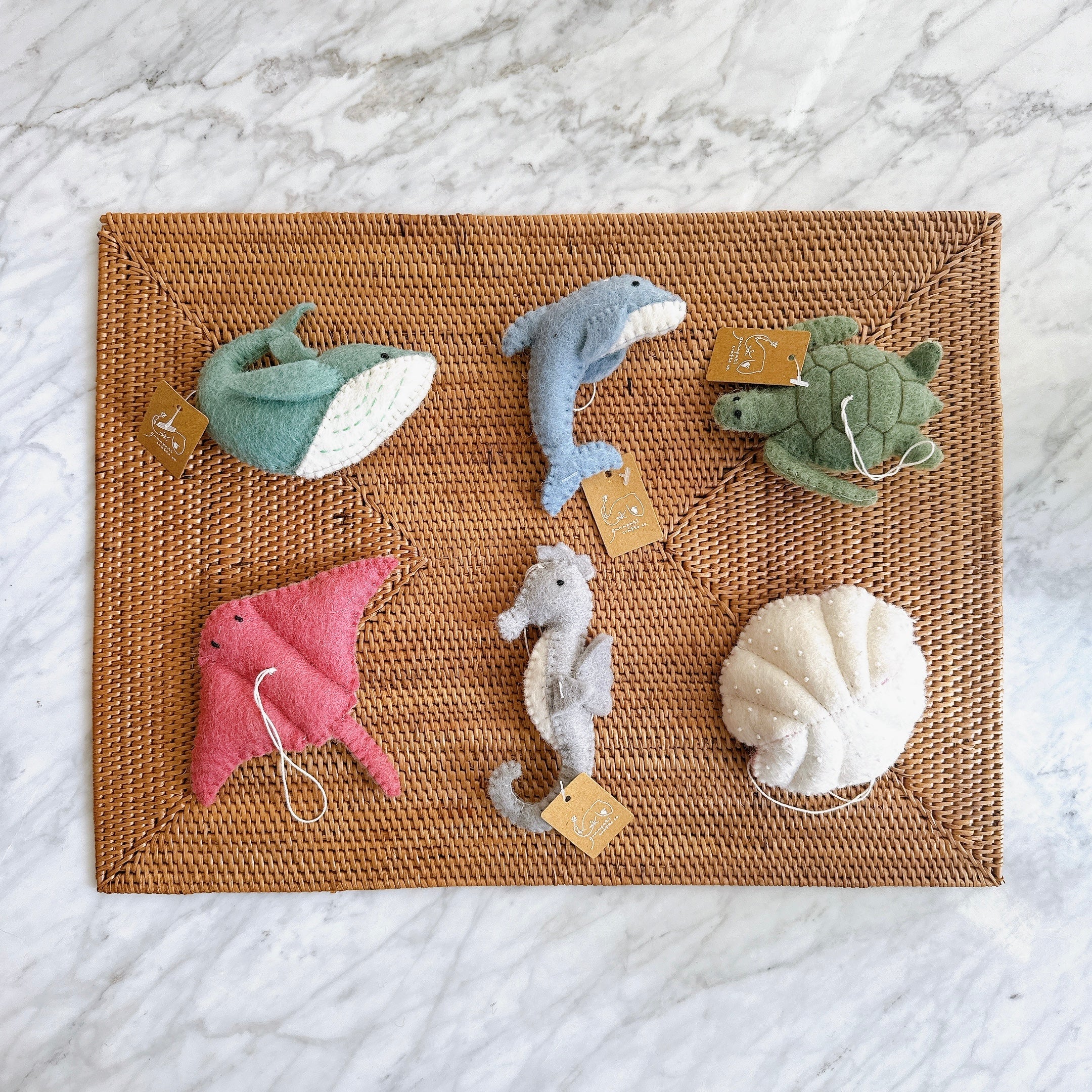 Ganapati Crafts Co. Felt Ornament - Sea Animals Theme / Sea Turtle - Image 3