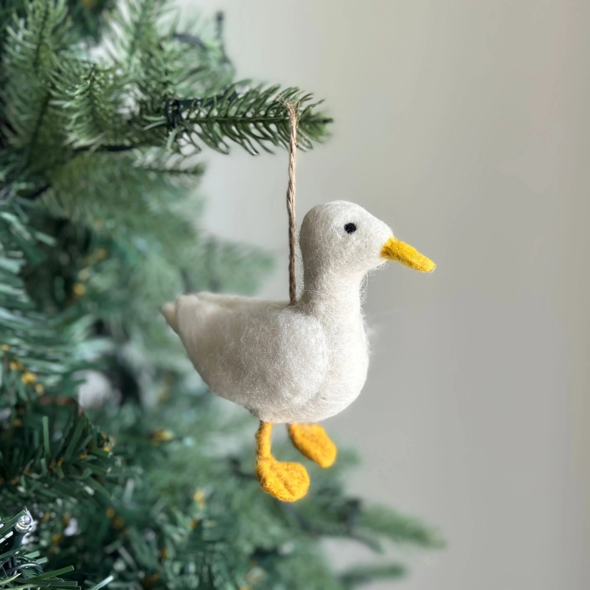 Ganapati Crafts Co. Felt Ornament - White Duck - Image 3