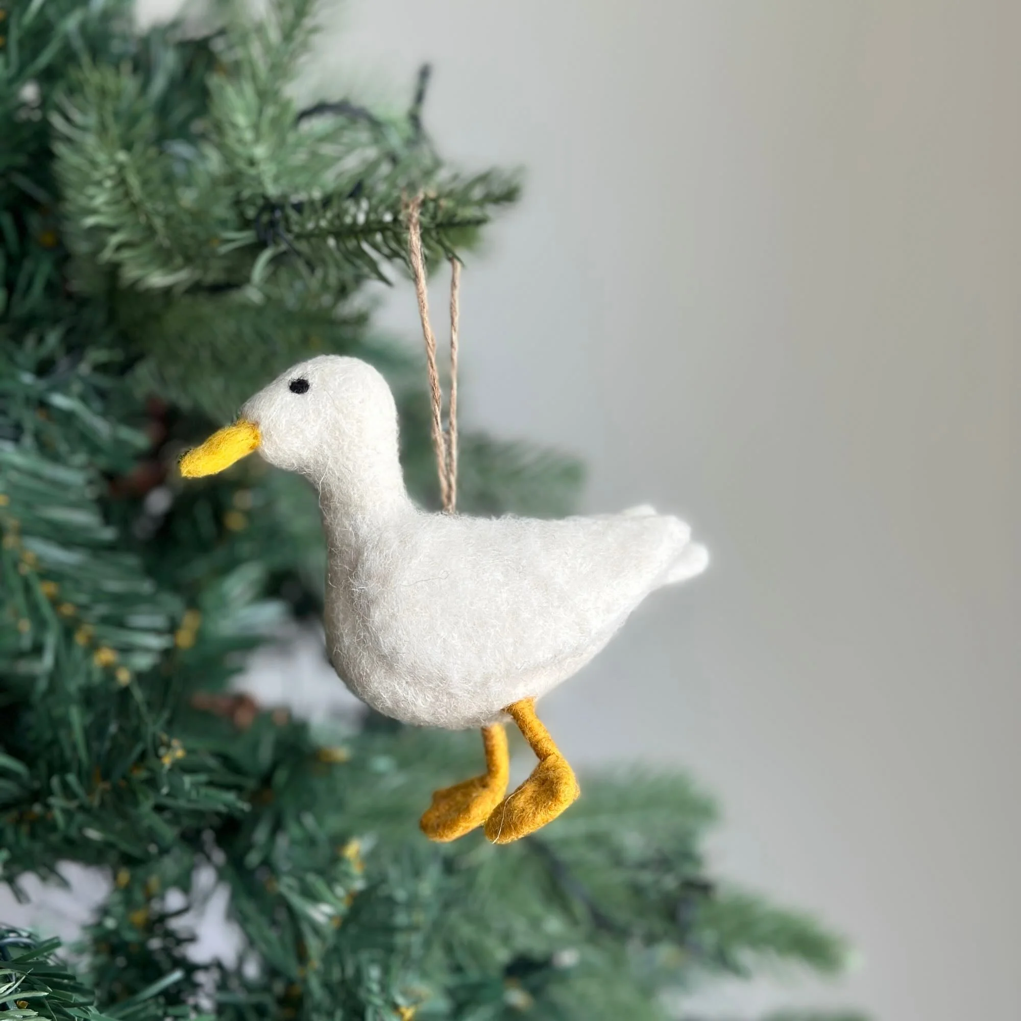 Ganapati Crafts Co. Felt Ornament - White Duck - Image 4