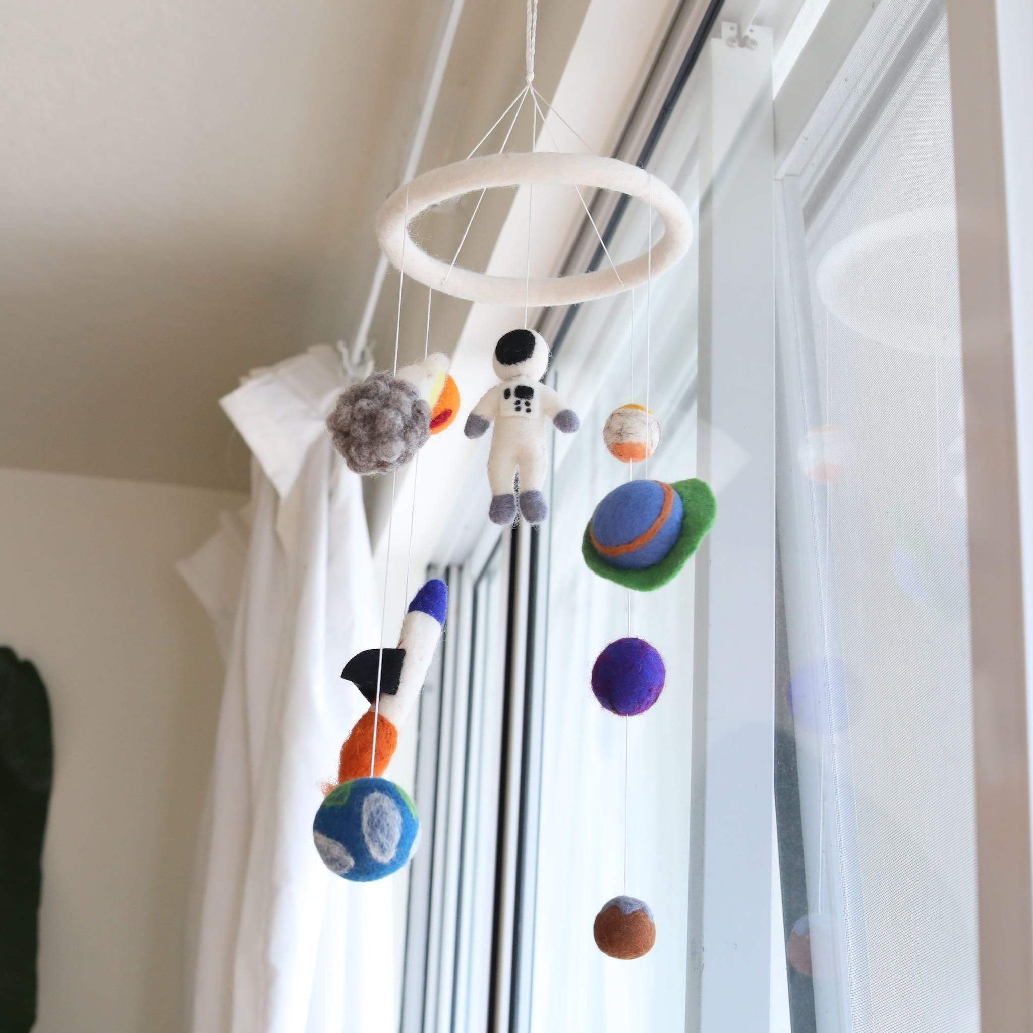 Ganapati Crafts Co. Felt Spaceman Baby Mobile - Image 2