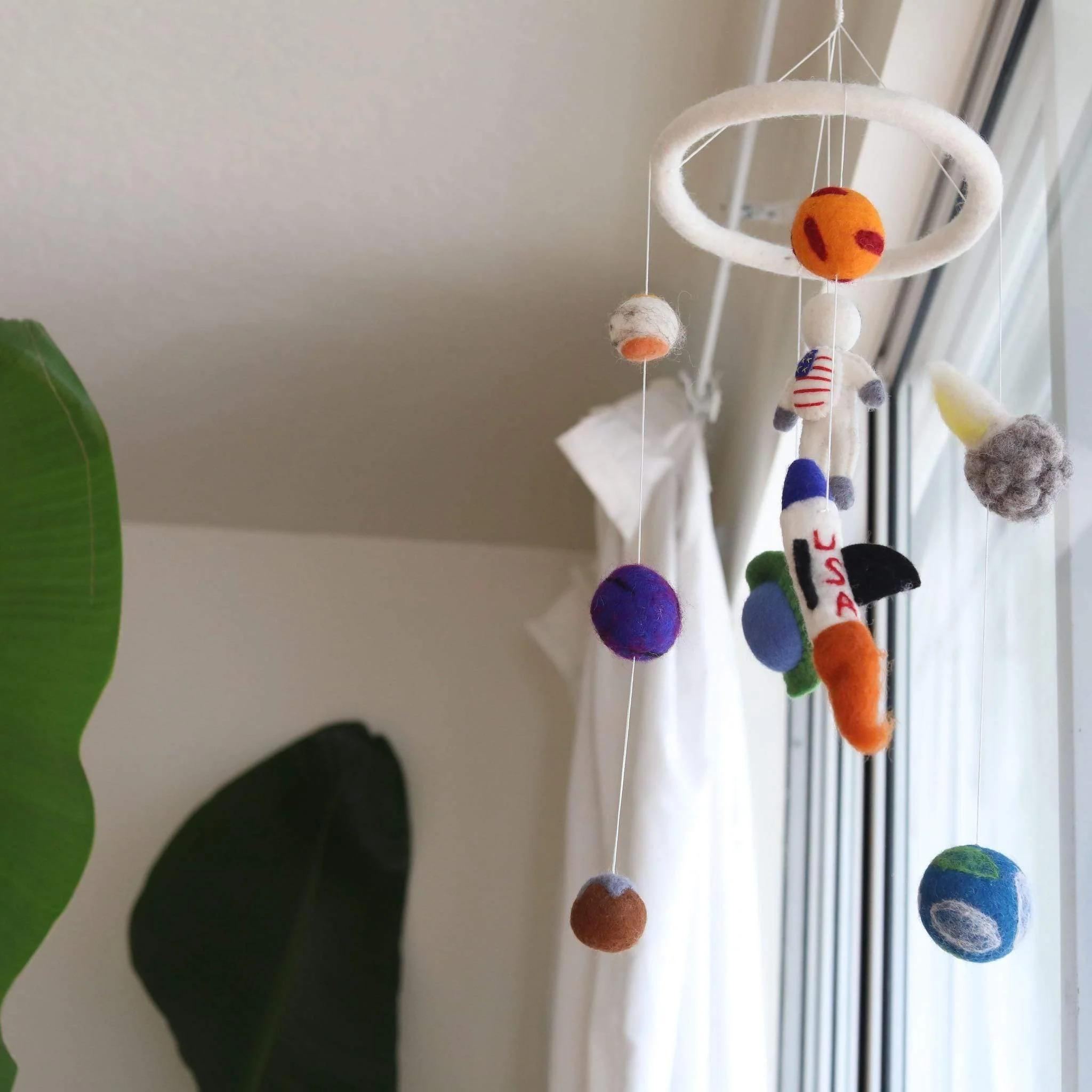 Ganapati Crafts Co. Felt Spaceman Baby Mobile - Image 4