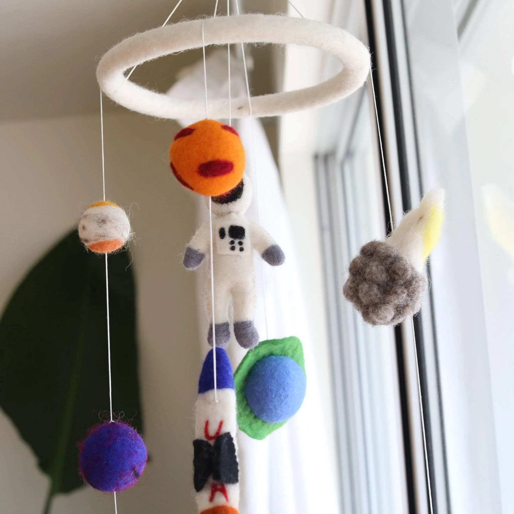 Ganapati Crafts Co. Felt Spaceman Baby Mobile - Image 7