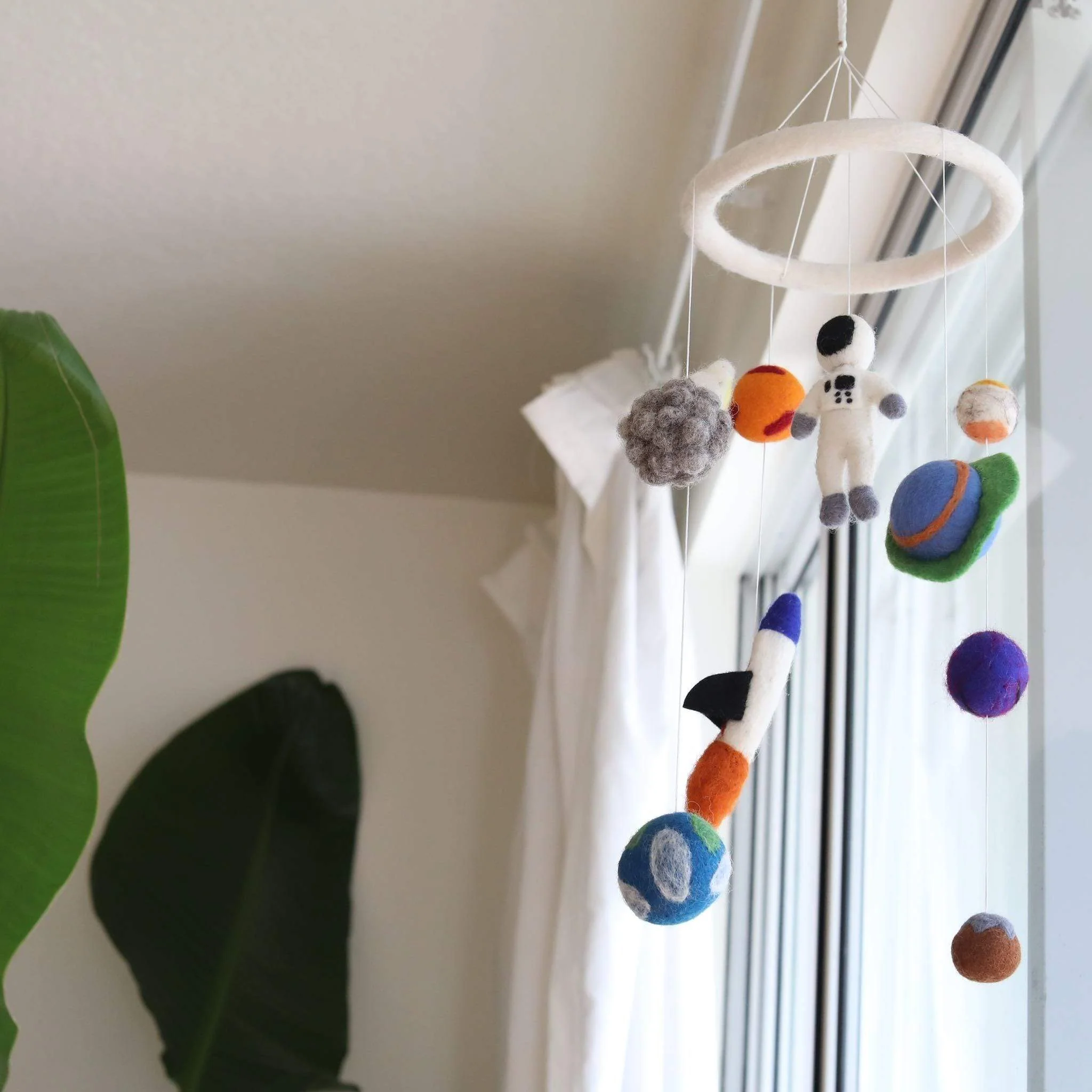 Ganapati Crafts Co. Felt Spaceman Baby Mobile - Image 9