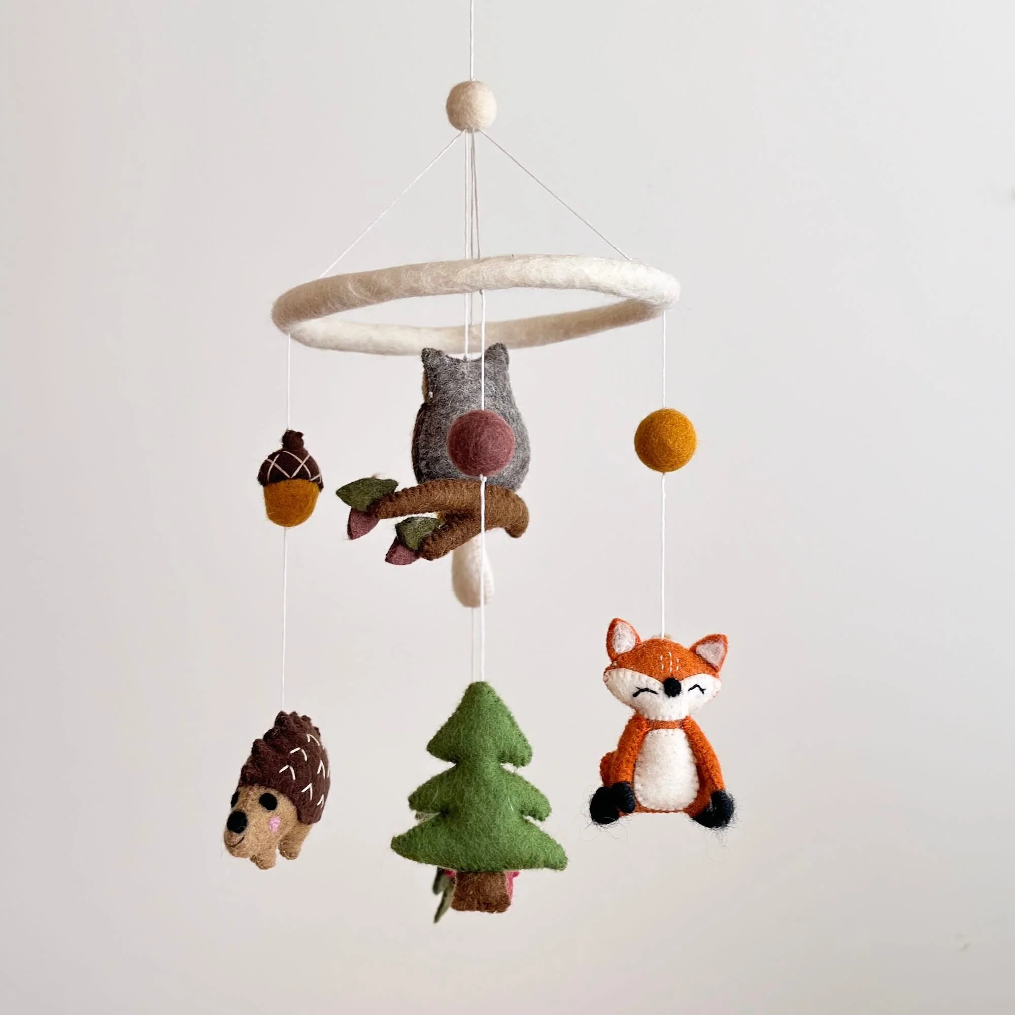 Ganapati Crafts Co. Forest Friends Felt Baby Mobile - Image 2