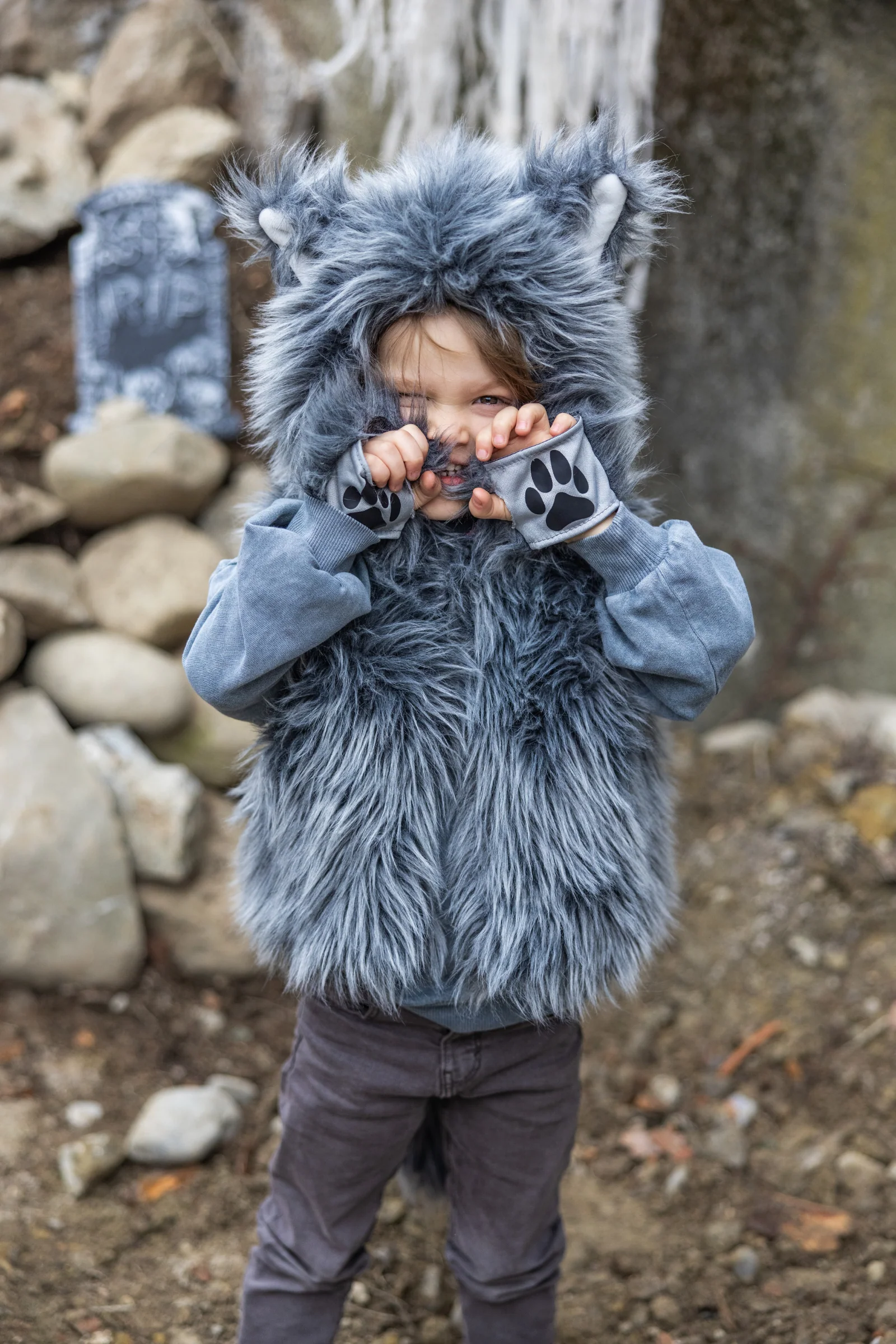 Great Pretenders Big Bad Wolf Vest with Gloves - Image 2