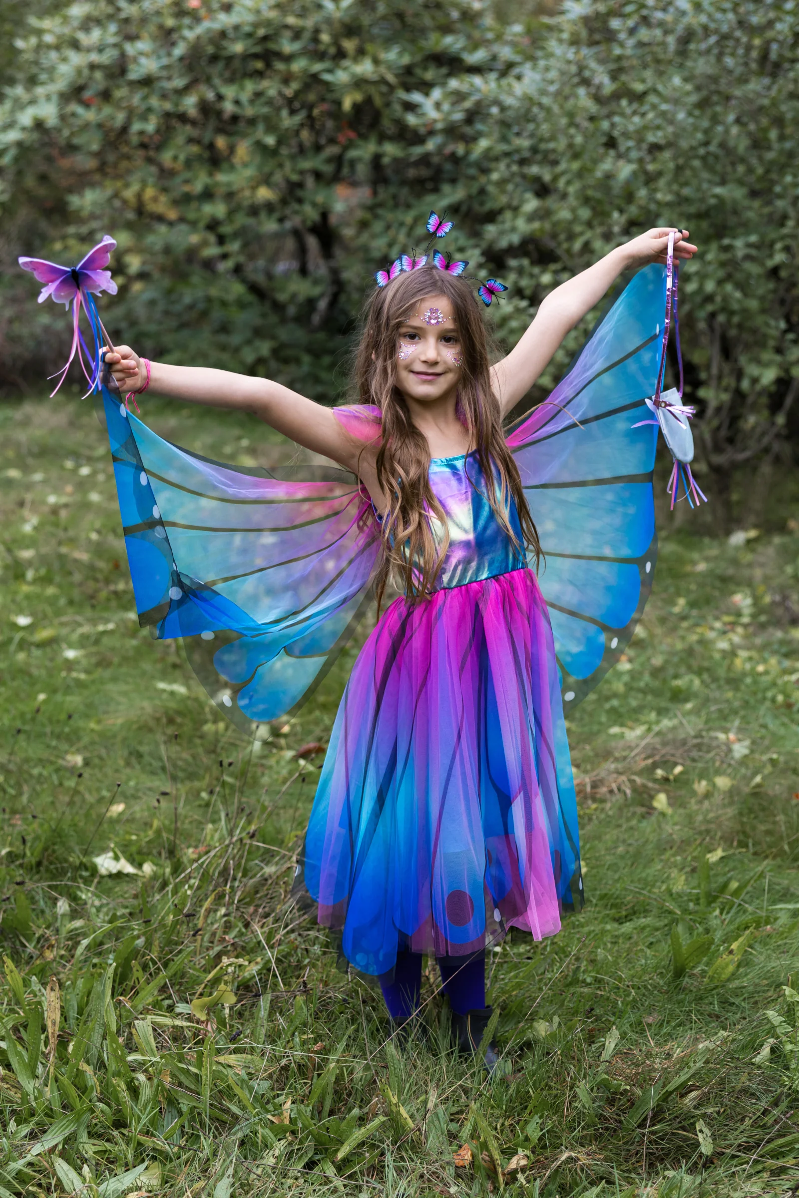 Great Pretenders Butterfly Twirl Dress with Wings & Headband - Image 5