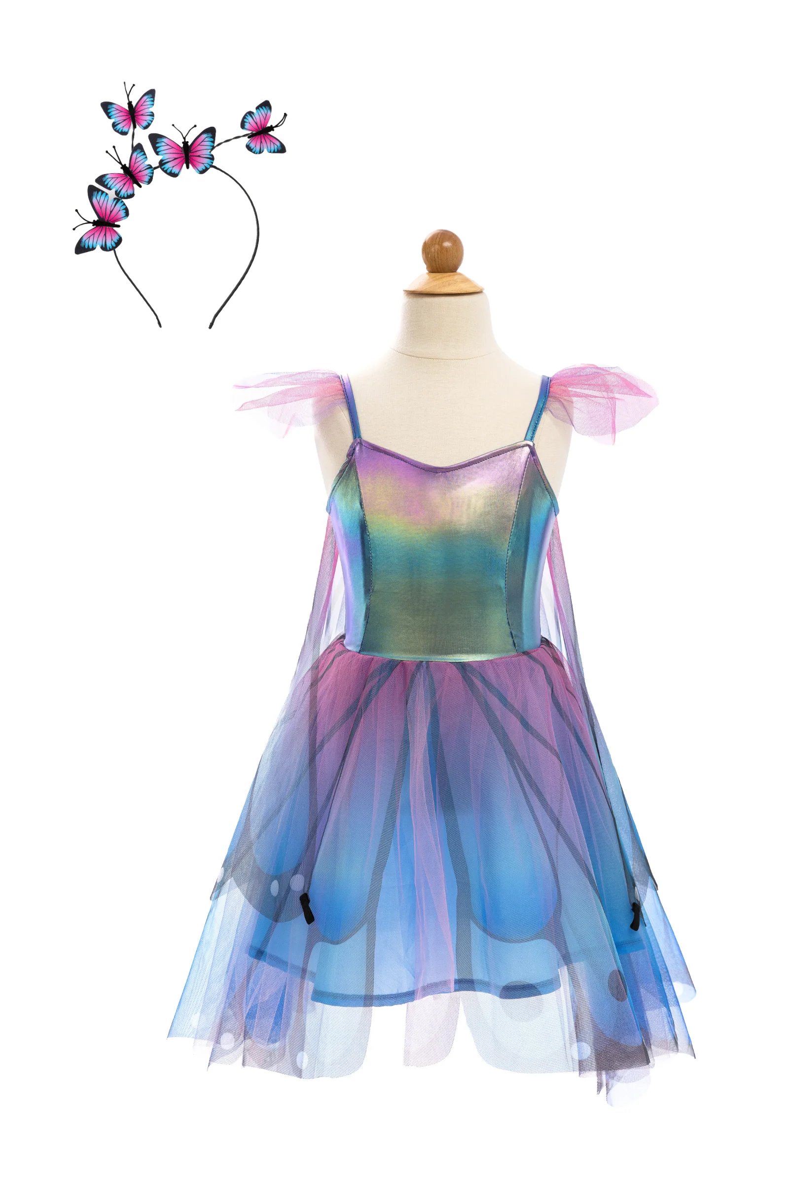 Great Pretenders Butterfly Twirl Dress with Wings & Headband - Image 7