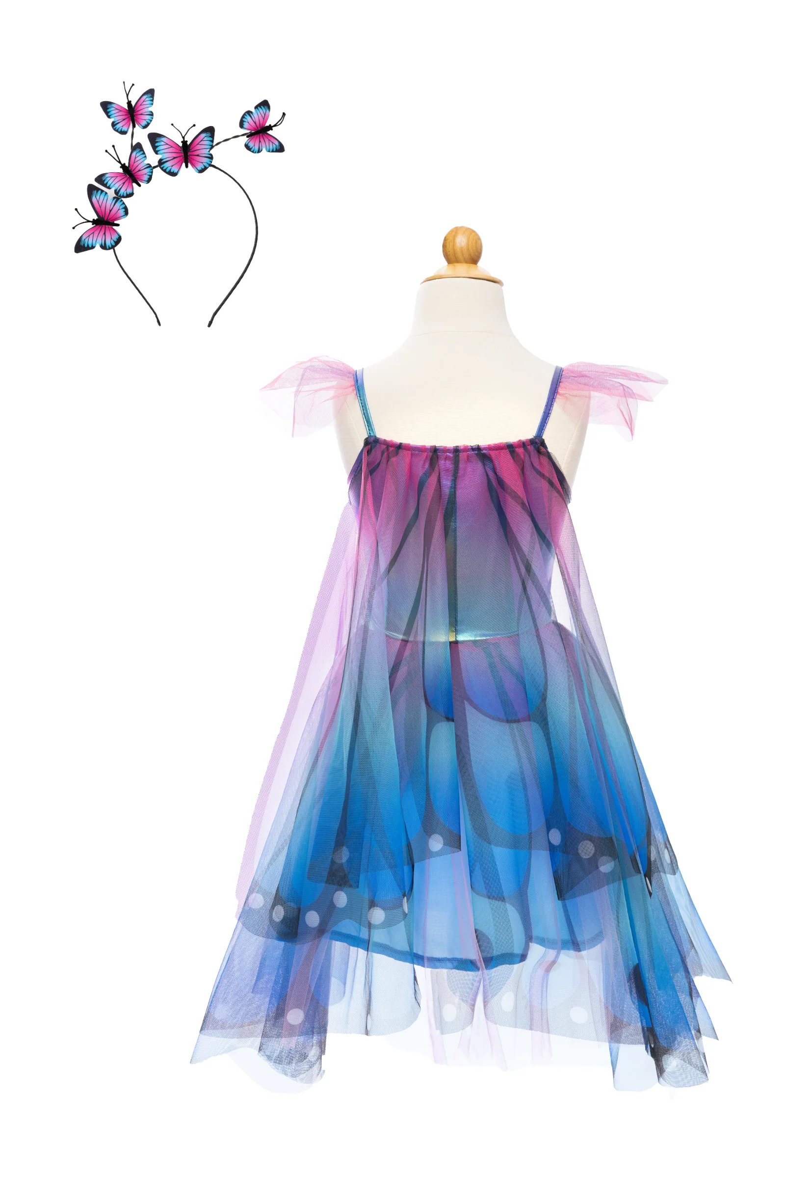 Great Pretenders Butterfly Twirl Dress with Wings & Headband - Image 8