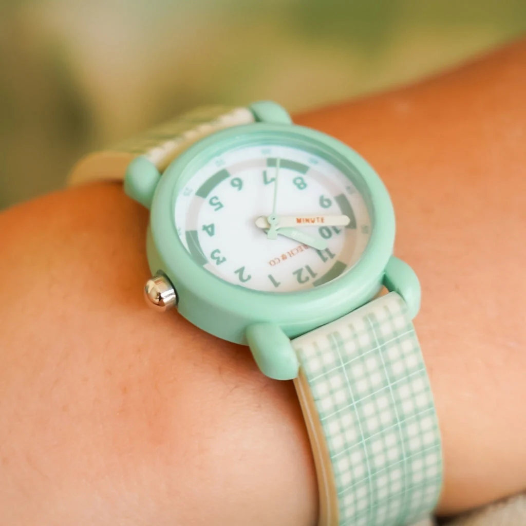 GRECH & CO. Classic Watches | Silicone + Stainless Steel | Fern Plaid - Image 2