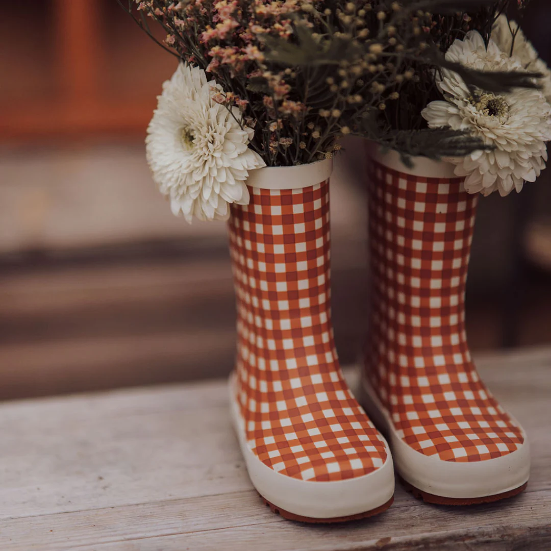 GRECH & CO. Classic Rain Boots | Sienna Gingham - Image 3