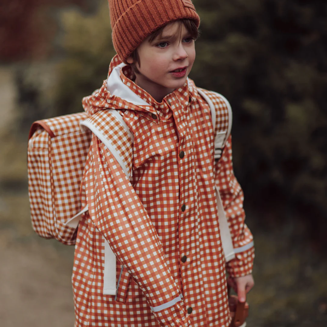 GRECH & CO. Fishtail Rain Jacket | Sienna Gingham - Image 12