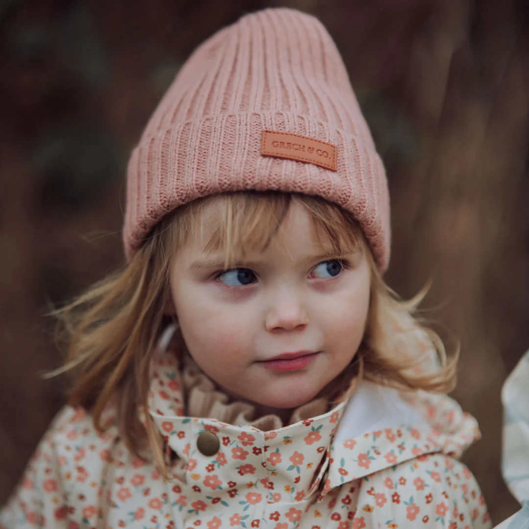 GRECH & CO. Knit Beanie Wide Rib | Sunset - Image 3
