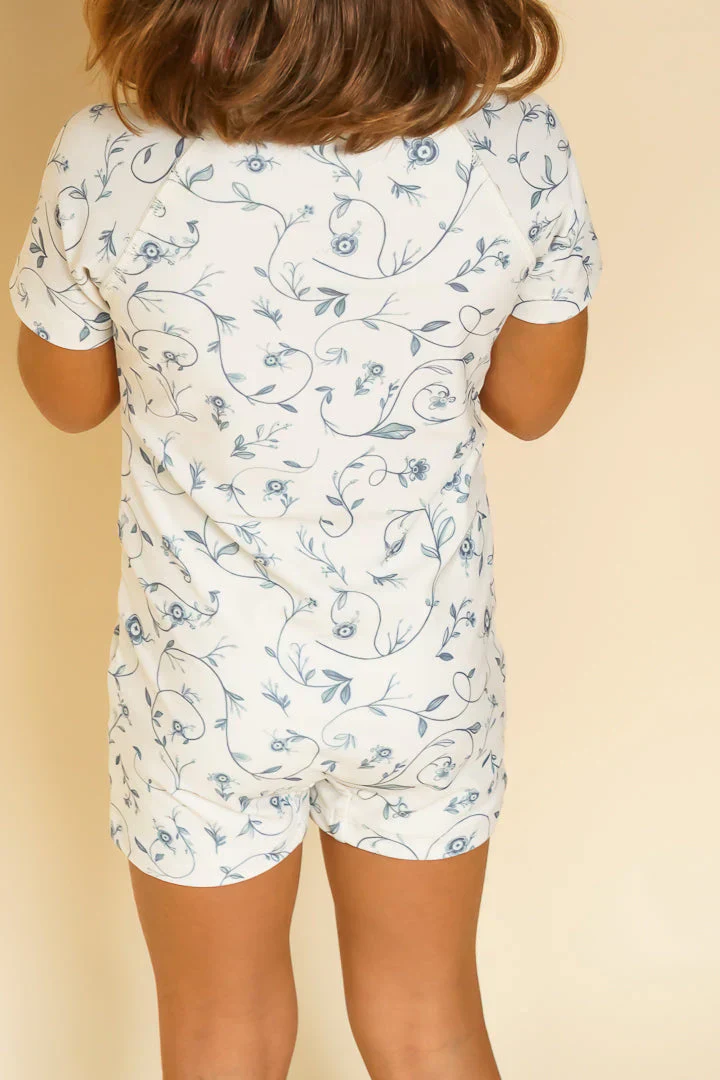 GRECH & CO. Short Sleeve Rashguard Swimsuit | UPF + Recycled - Scandi Floral - Image 3