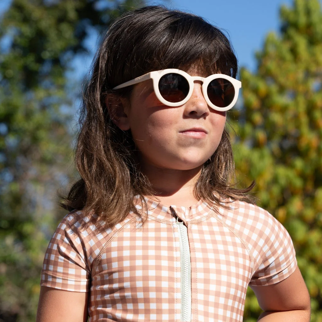 GRECH & CO. Short Sleeve Rashguard Swimsuit | UPF + Recycled - Sienna Gingham - Image 2