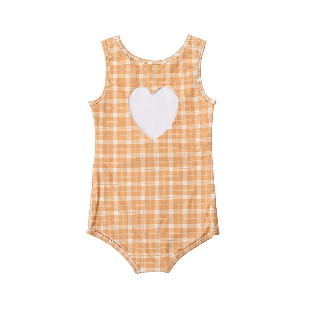 GRECH & CO. Sweetheart 1 Piece Swimsuit | UPF + Recycled - Buckwheat Plaid - Image 10