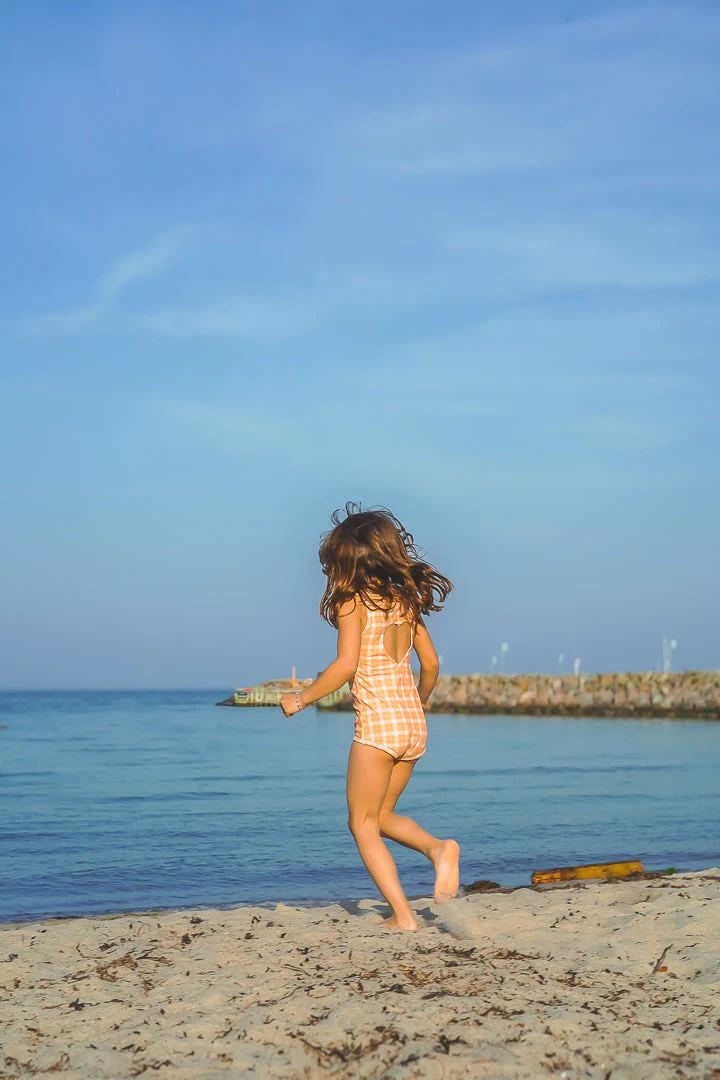 GRECH & CO. Sweetheart 1 Piece Swimsuit | UPF + Recycled - Buckwheat Plaid - Image 4