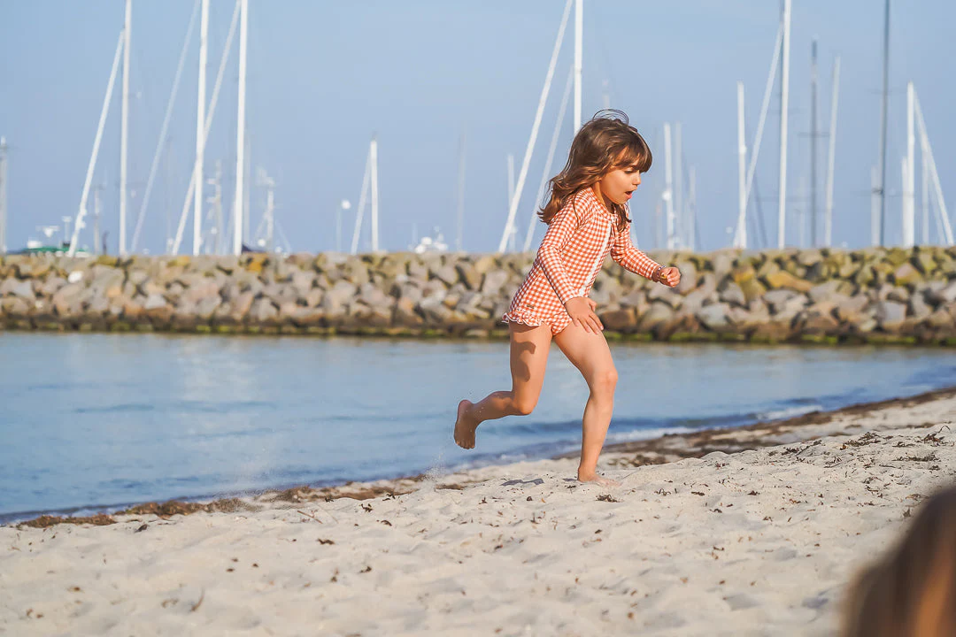 GRECH & CO. Sweetheart 1 Piece Swimsuit | UPF + Recycled - Buckwheat Plaid - Image 7