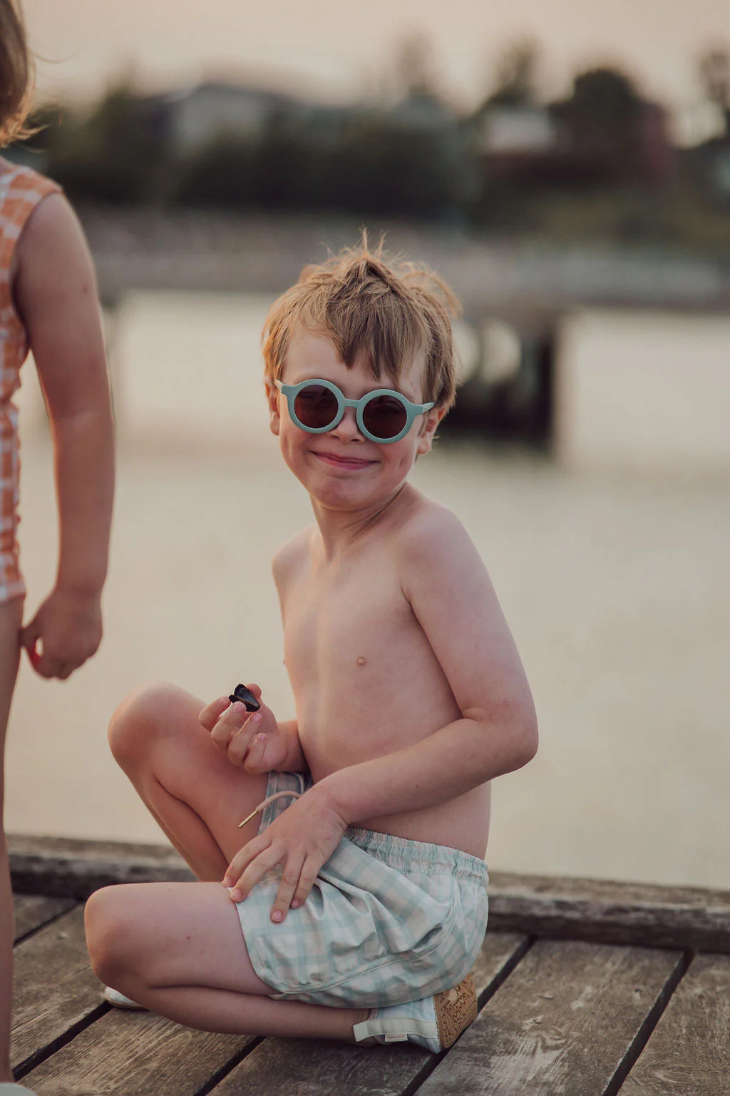 GRECH & CO. Swim Trunks | UPF + Recycled - Fern Plaid - Image 11