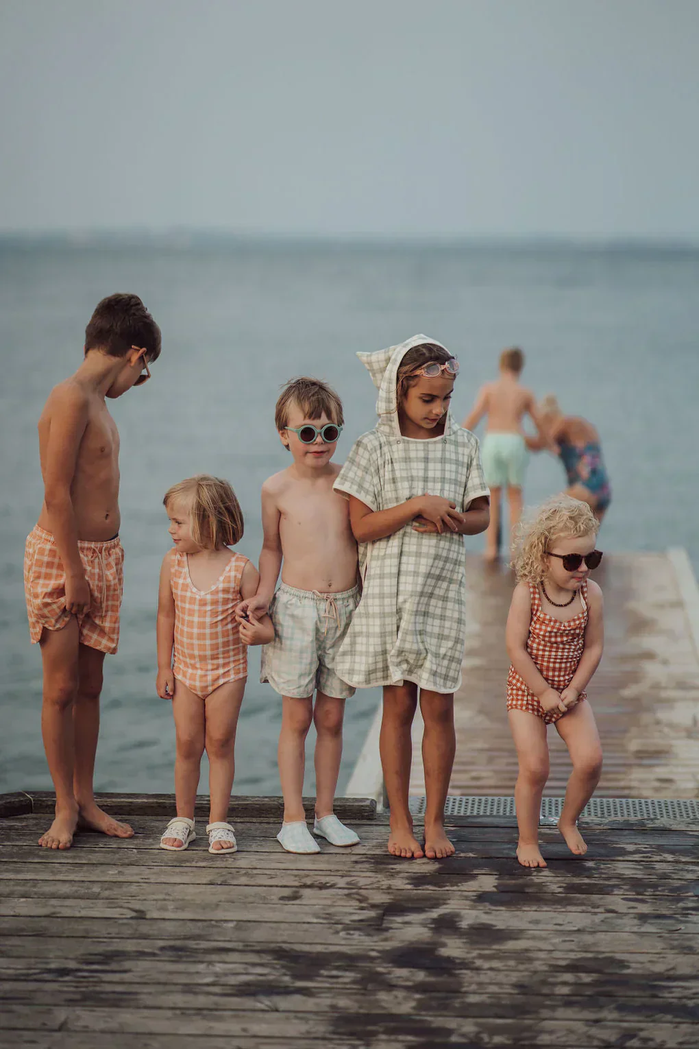 GRECH & CO. Swim Trunks | UPF + Recycled - Sienna Gingham - Image 10