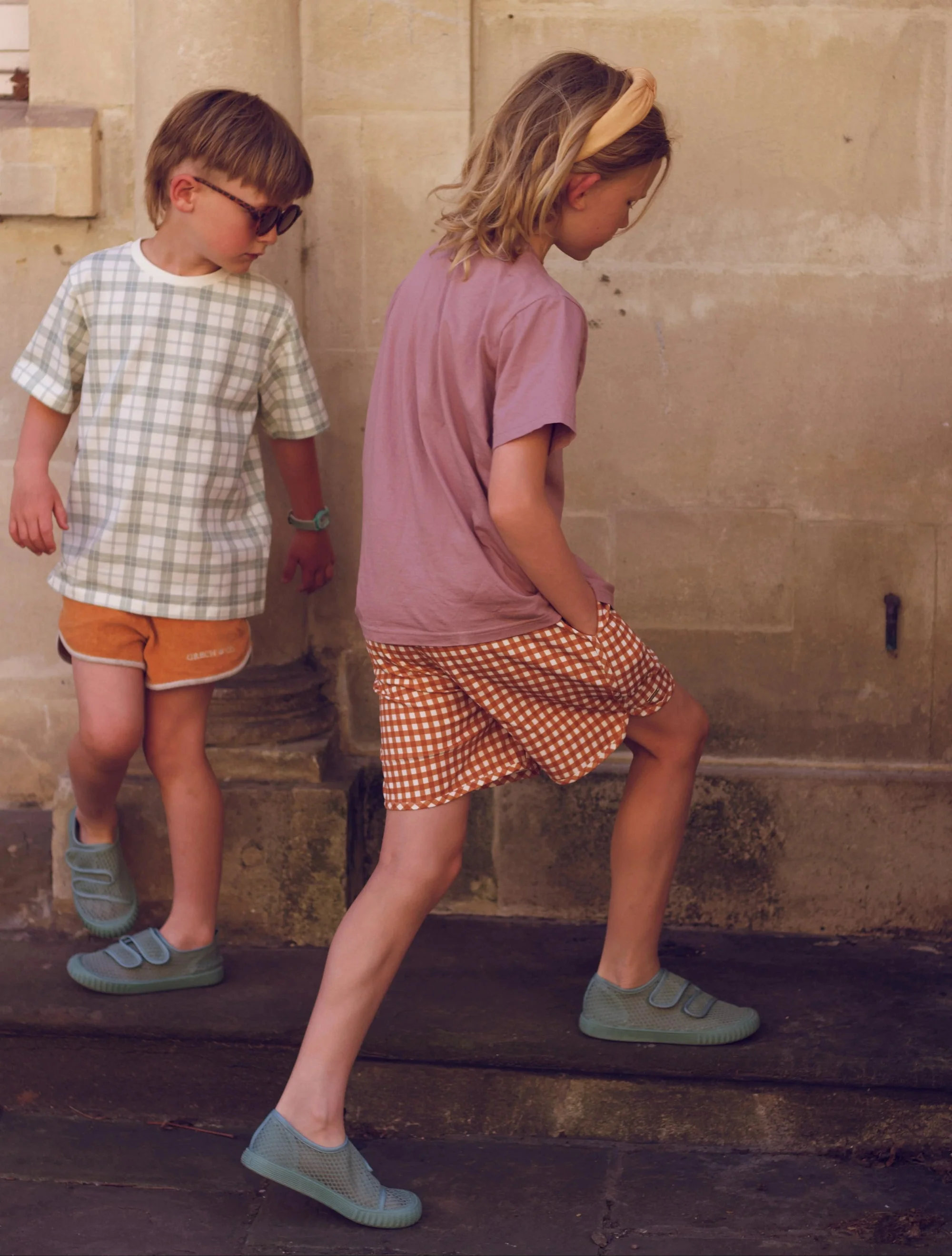 GRECH & CO. Swim Trunks | UPF + Recycled - Sienna Gingham - Image 11