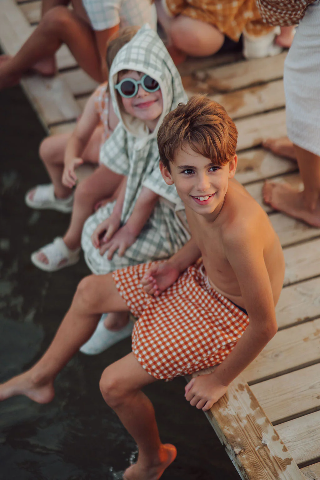 GRECH & CO. Swim Trunks | UPF + Recycled - Sienna Gingham - Image 6