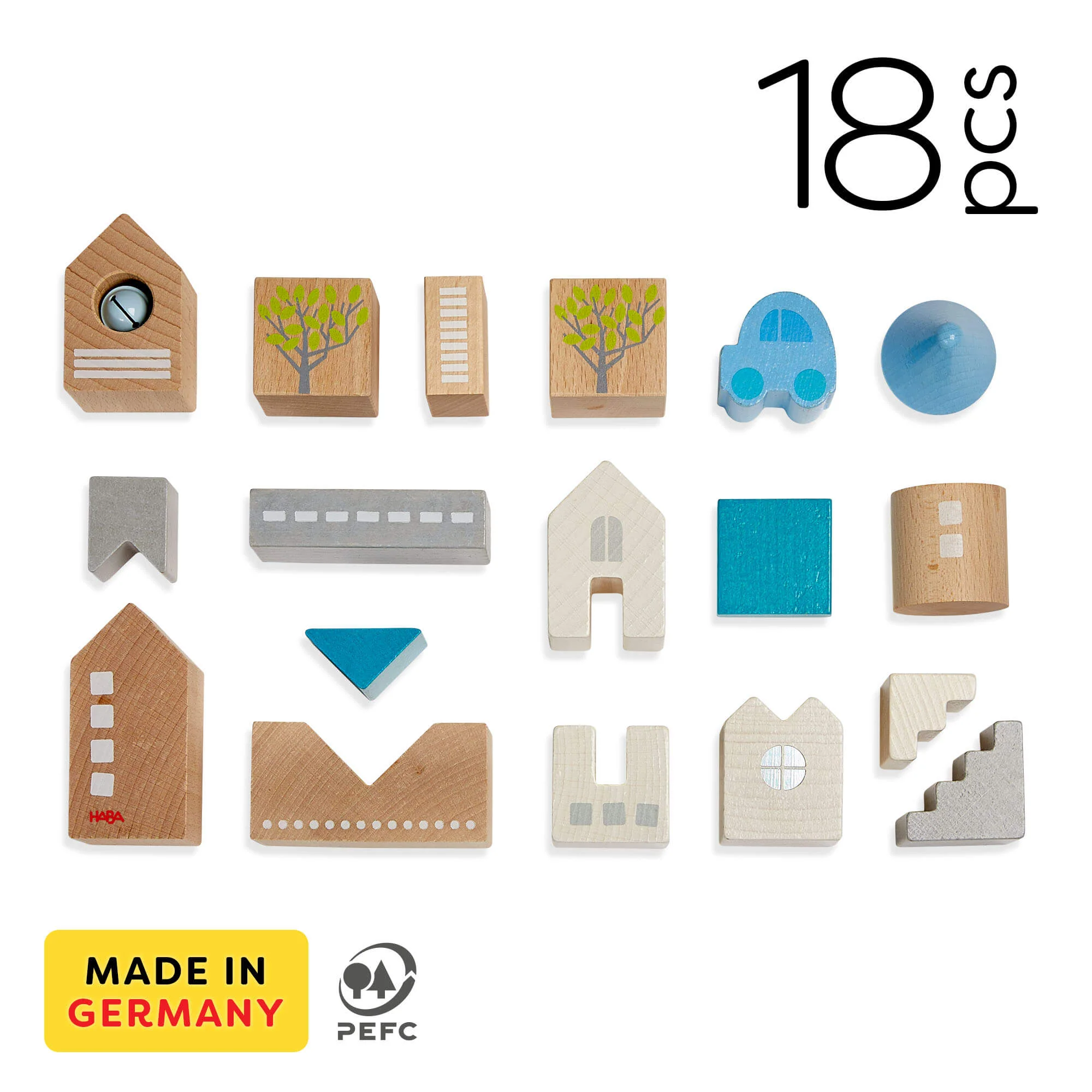 HABA Bad Rodach 18 Piece Wooden Building Blocks - Image 6