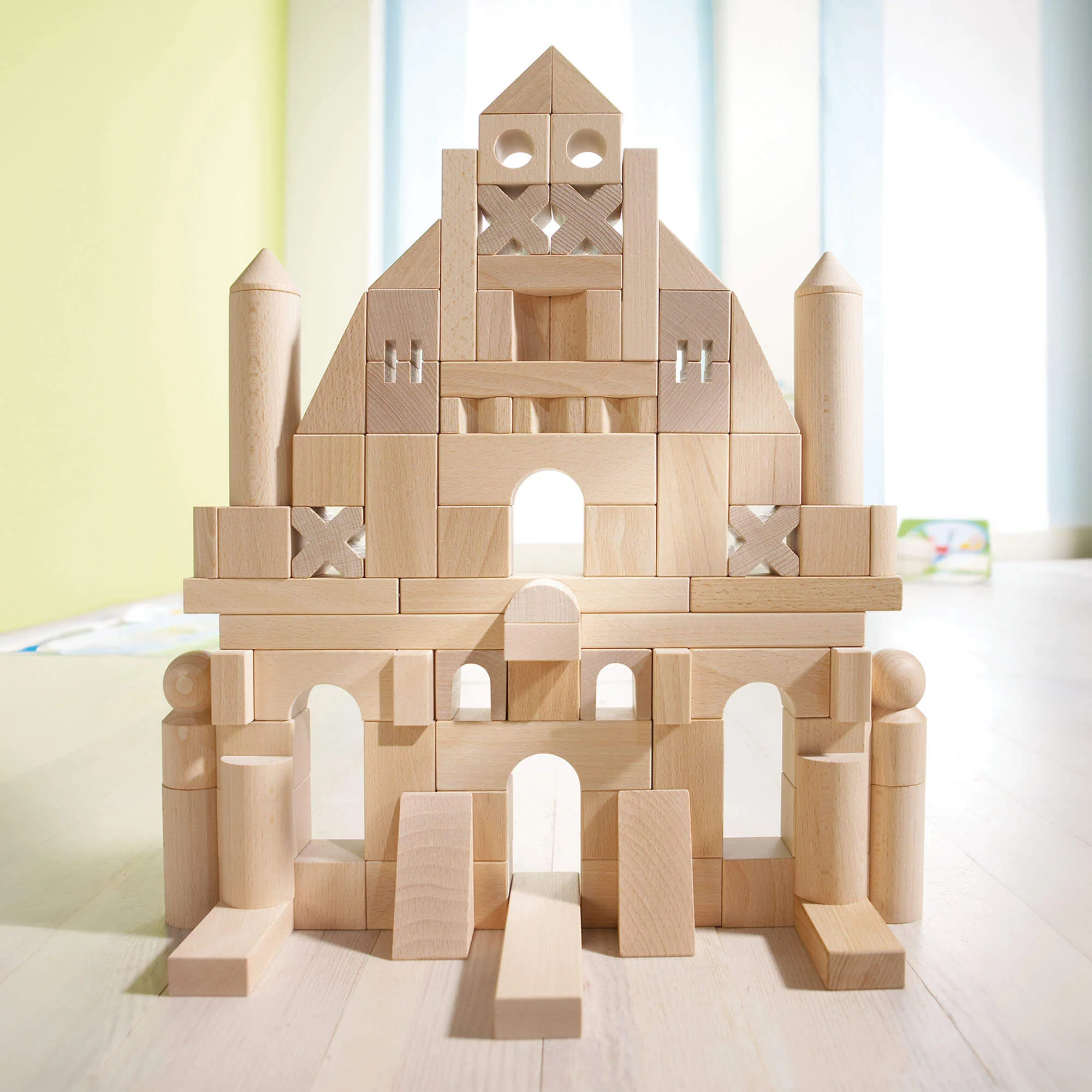 HABA Basic Building Blocks 102 Piece Extra Large Wooden Starter Set - Image 6