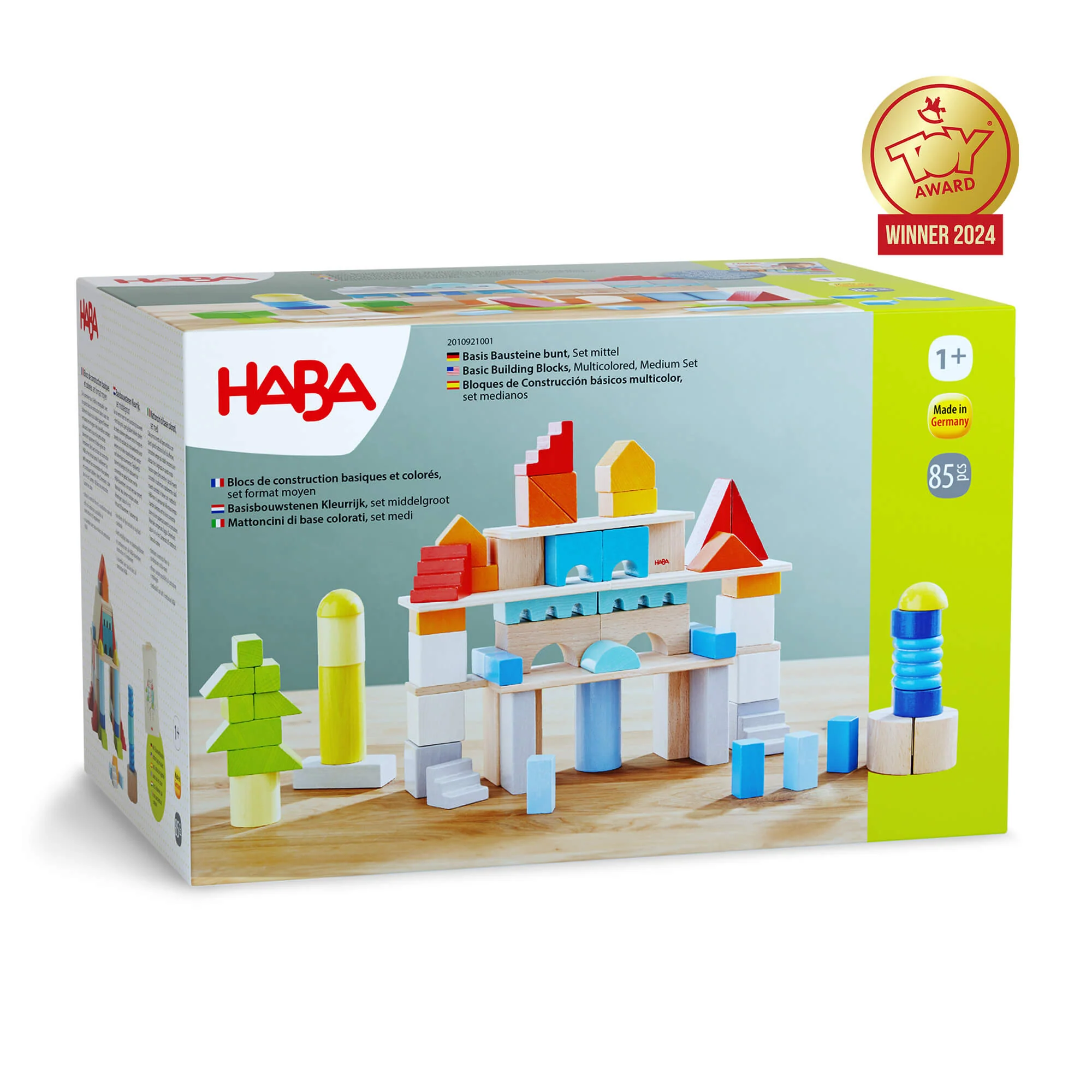 HABA Colored Wooden Building Blocks - 85 Piece Set - Image 10