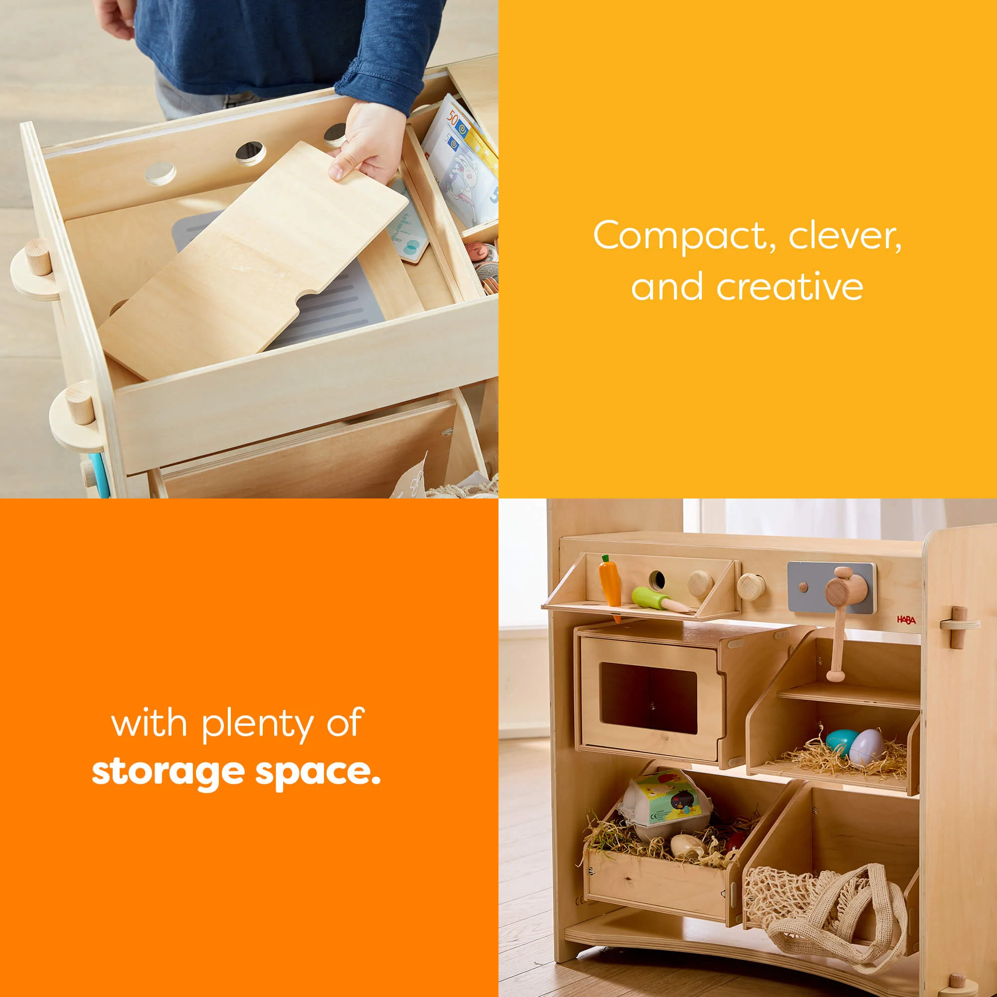 HABA Creative Play 3 in 1 – Play Kitchen, Store & Workshop - Image 11