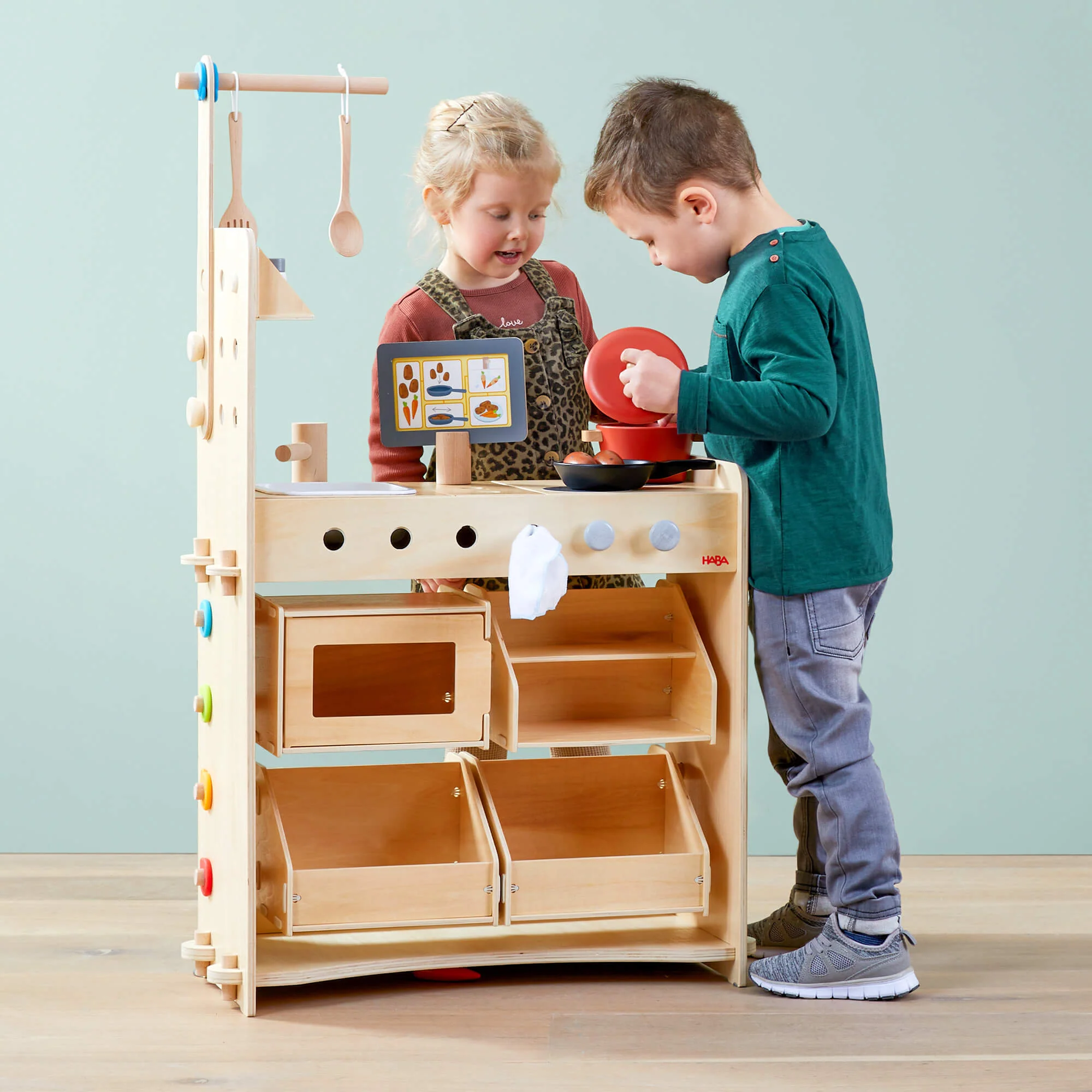 HABA Creative Play 3 in 1 – Play Kitchen, Store & Workshop - Image 12