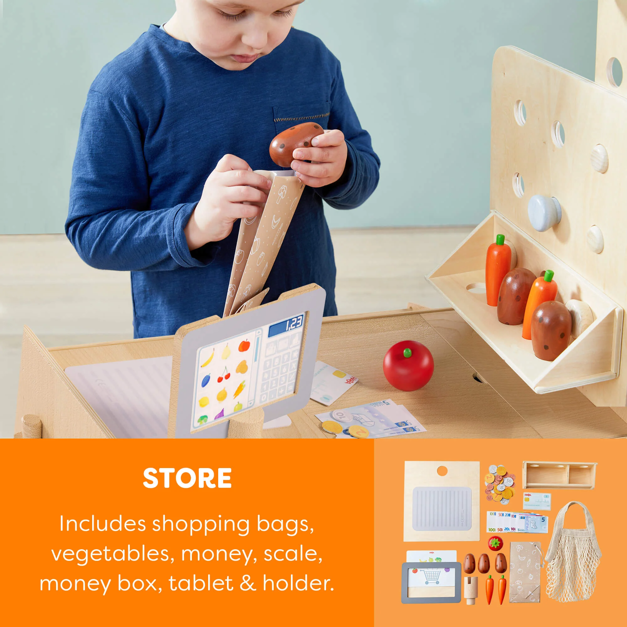HABA Creative Play 3 in 1 – Play Kitchen, Store & Workshop - Image 4