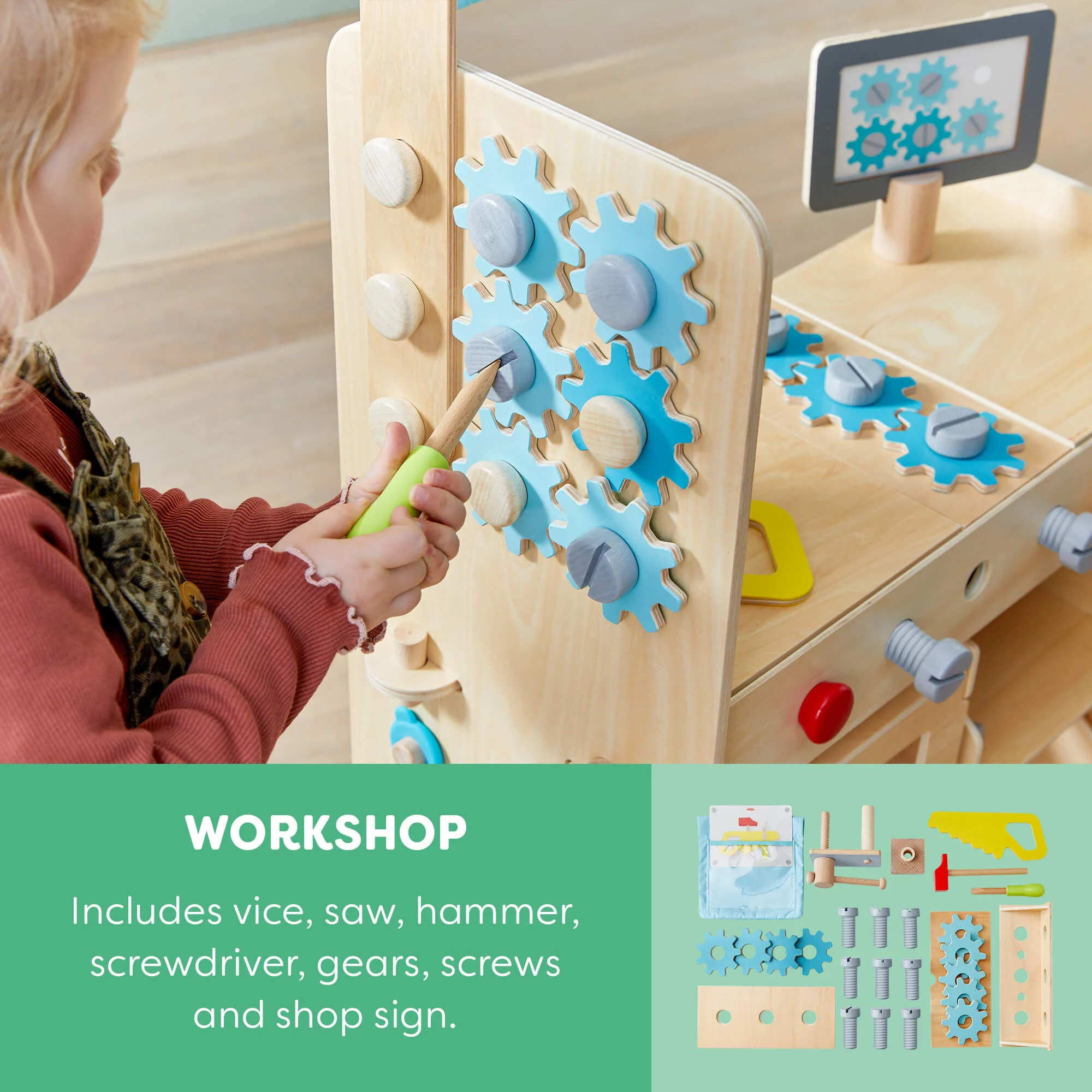 HABA Creative Play 3 in 1 – Play Kitchen, Store & Workshop - Image 5