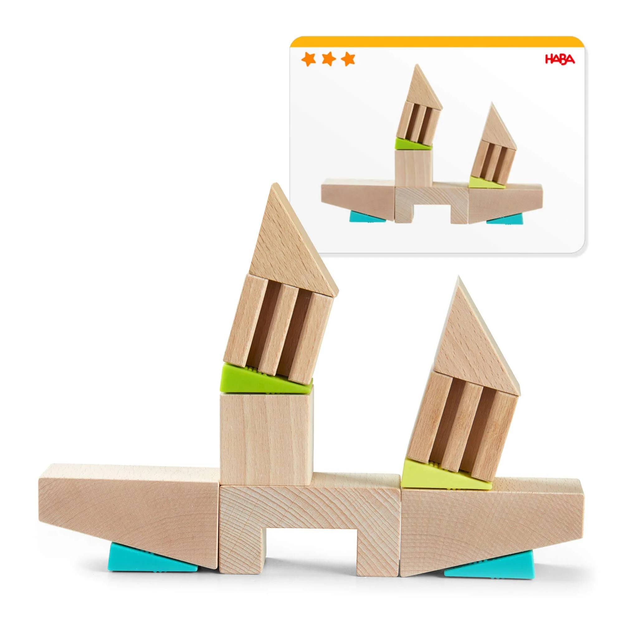 HABA Crooked Towers Wooden Blocks - Image 3