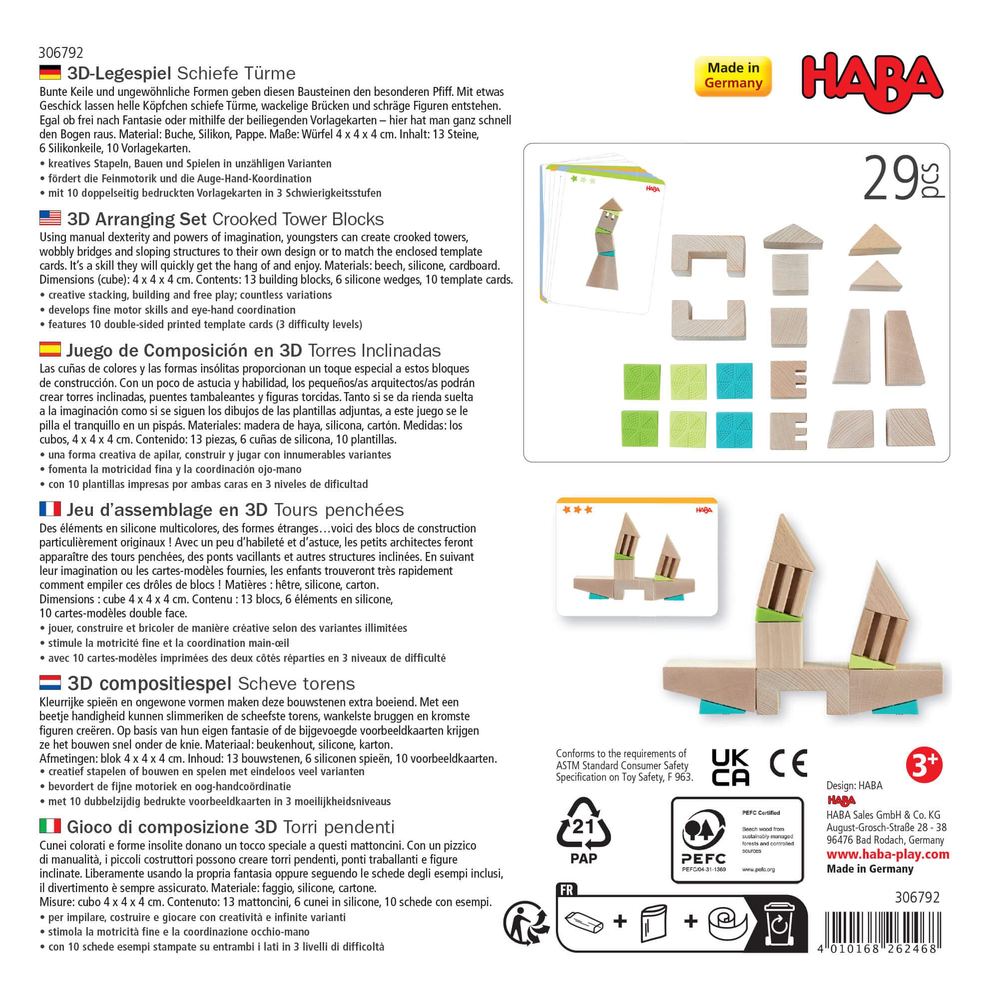 HABA Crooked Towers Wooden Blocks - Image 9