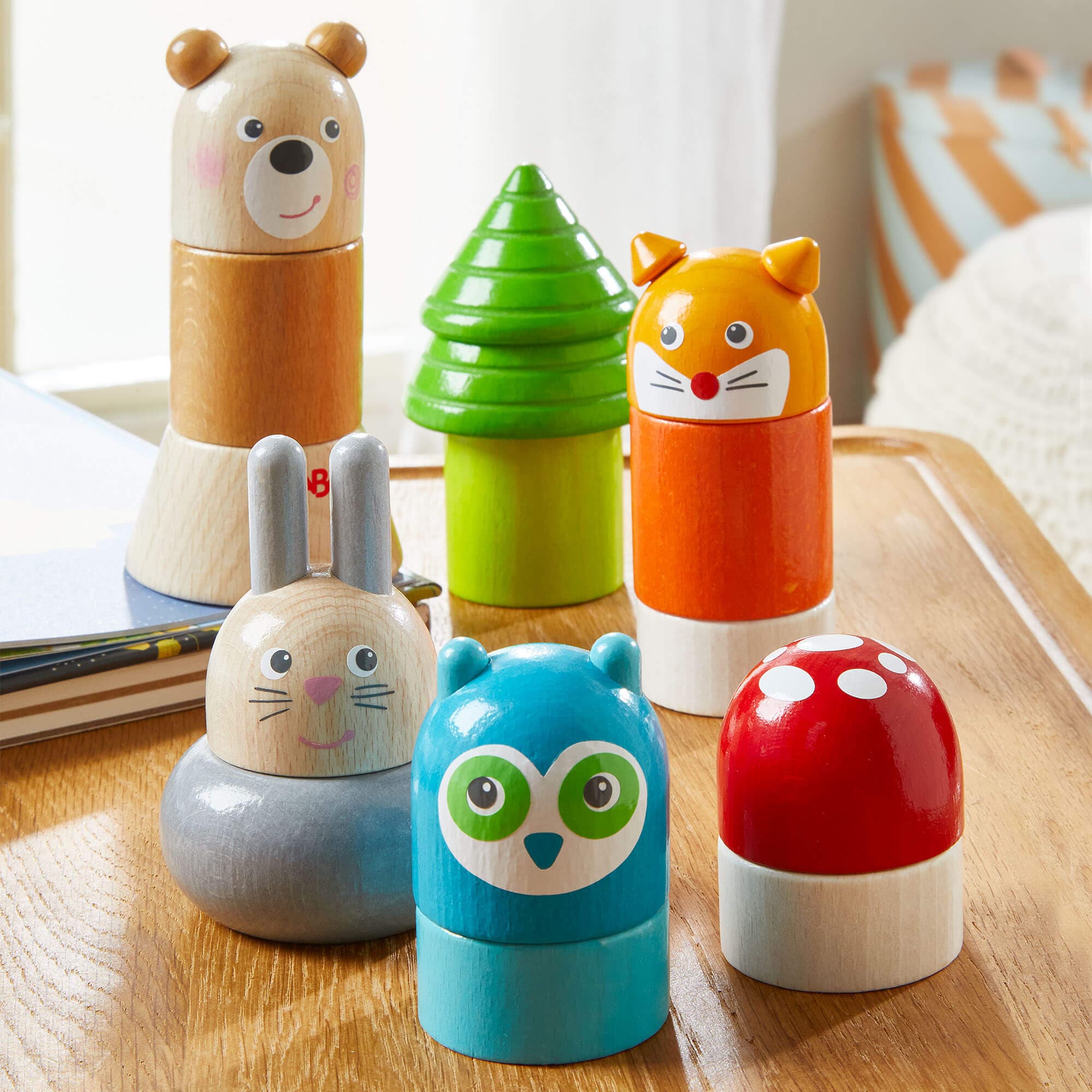 HABA Forest Animals Wooden Stacking Toy - Image 2