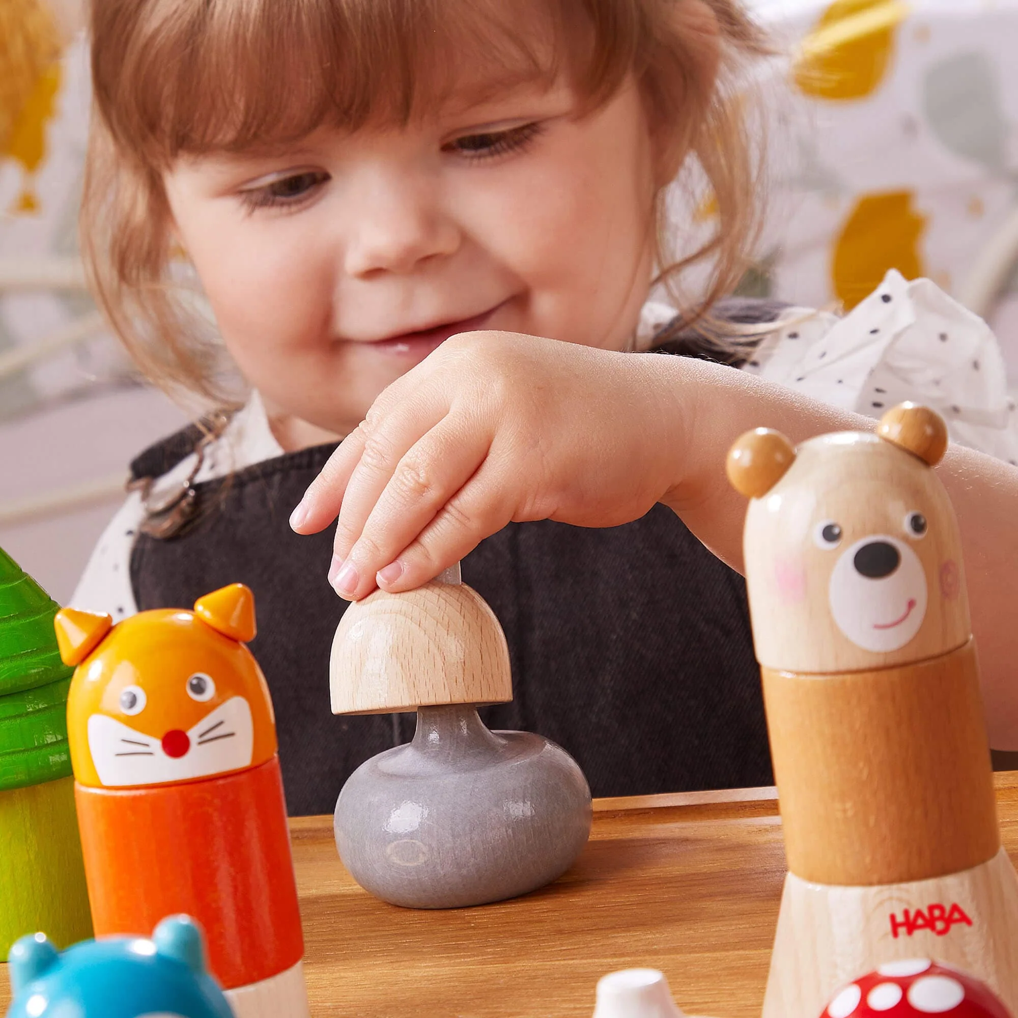 HABA Forest Animals Wooden Stacking Toy - Image 6