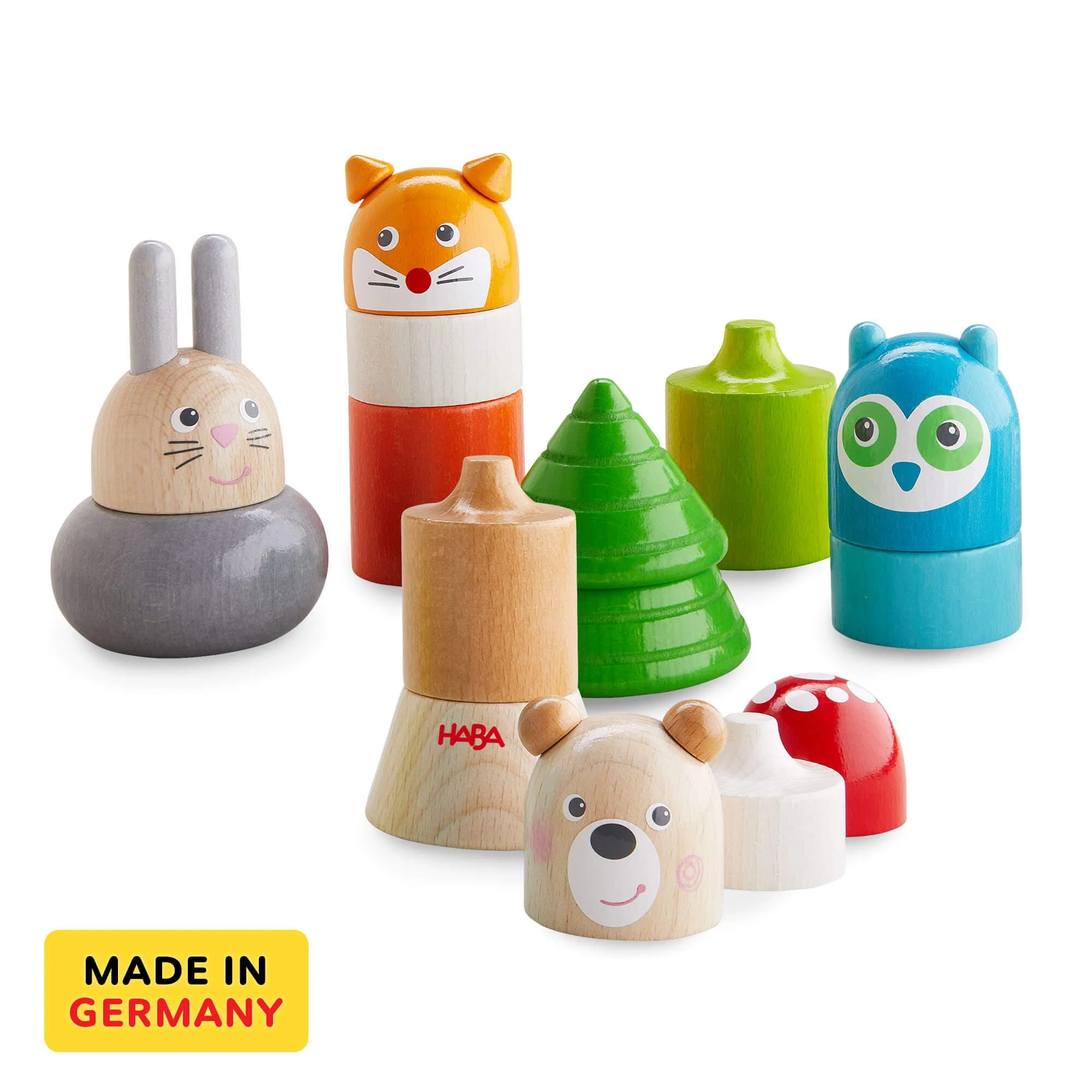 HABA Forest Animals Wooden Stacking Toy - Image 9