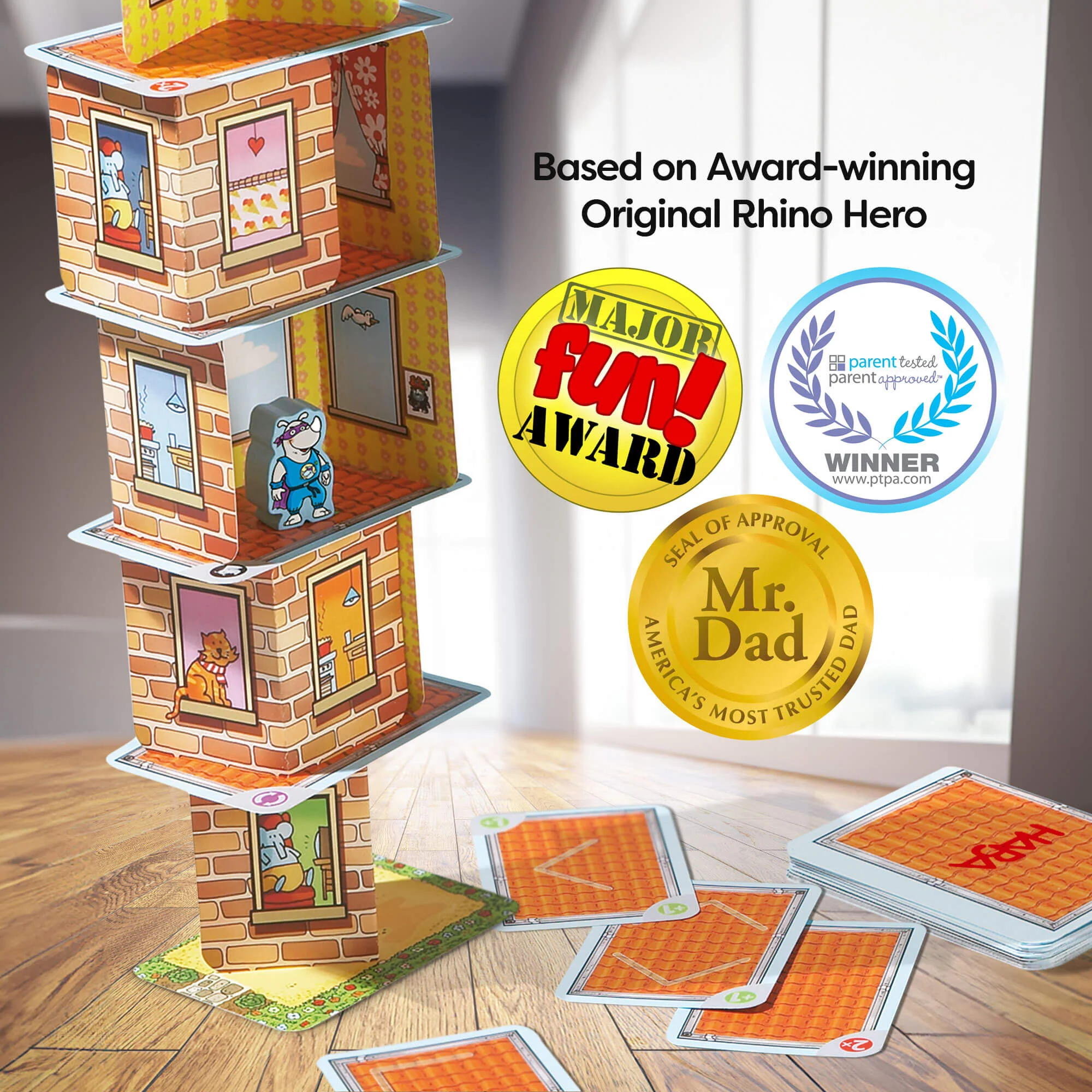 HABA Giant Rhino Hero XXL Stacking Cards Game - Image 5