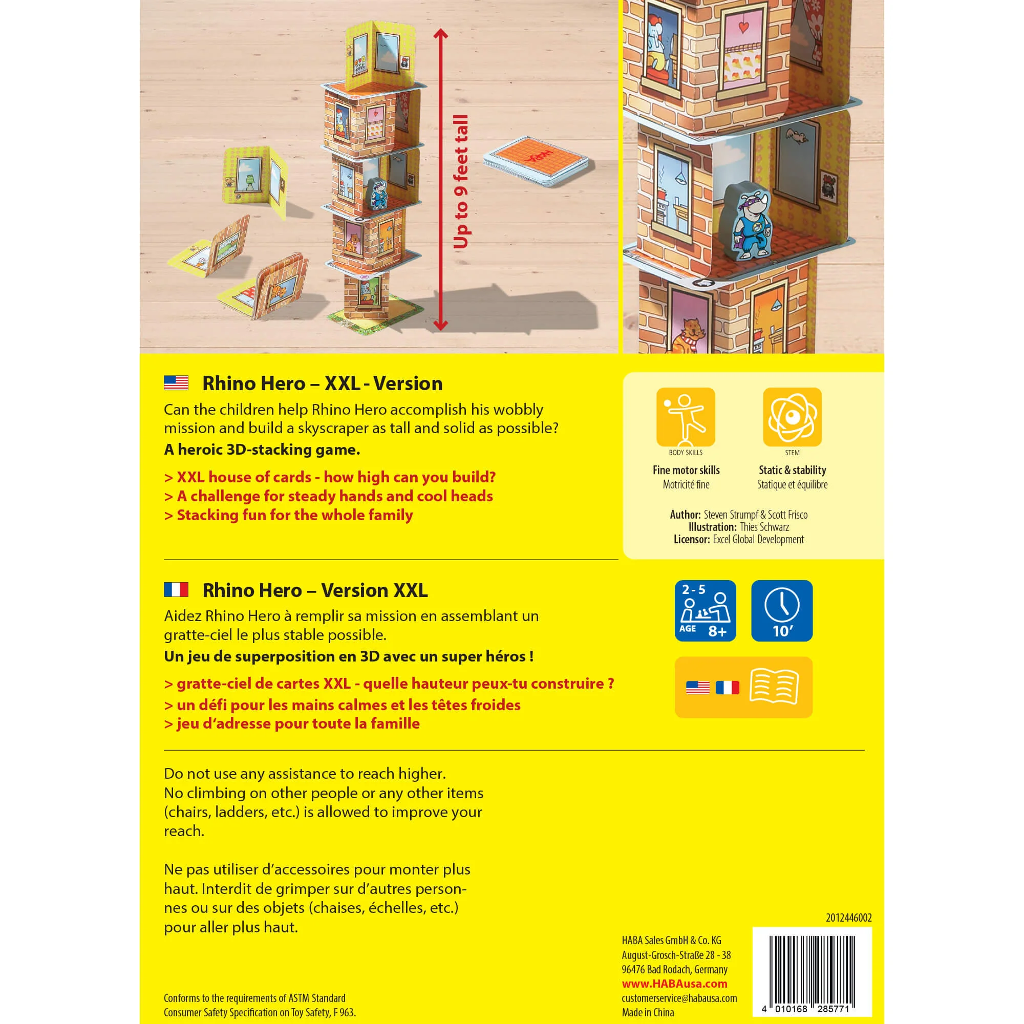 HABA Giant Rhino Hero XXL Stacking Cards Game - Image 7