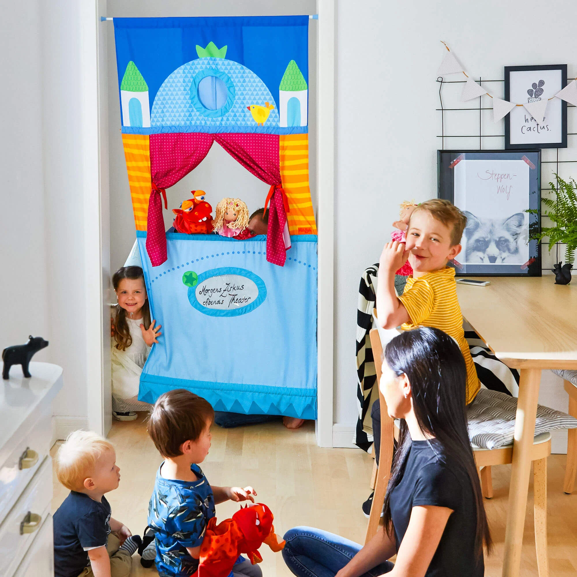 HABA Hanging Doorway Puppet Theater - Image 2