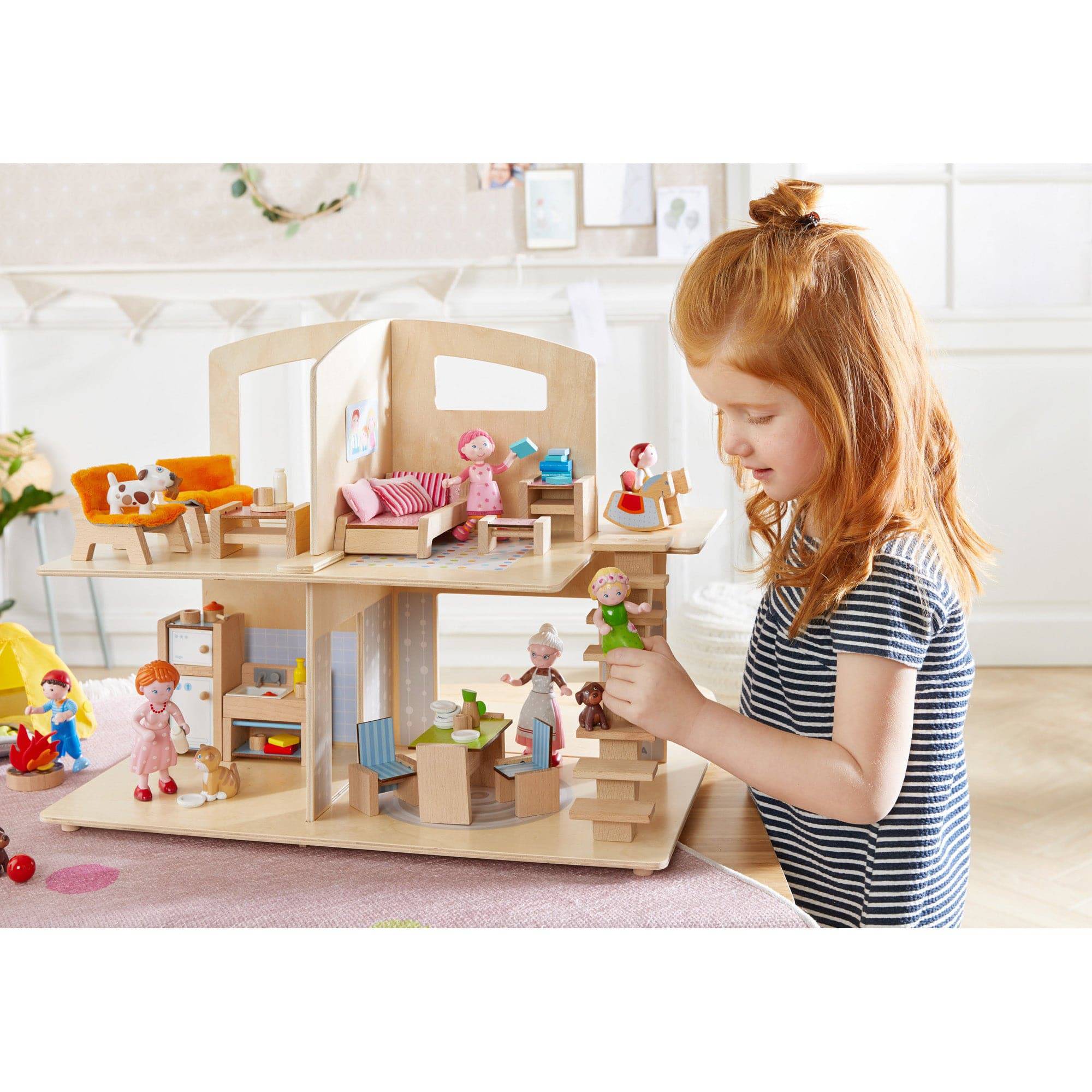HABA Little Friends Dollhouse Town Villa with Furniture - Image 3