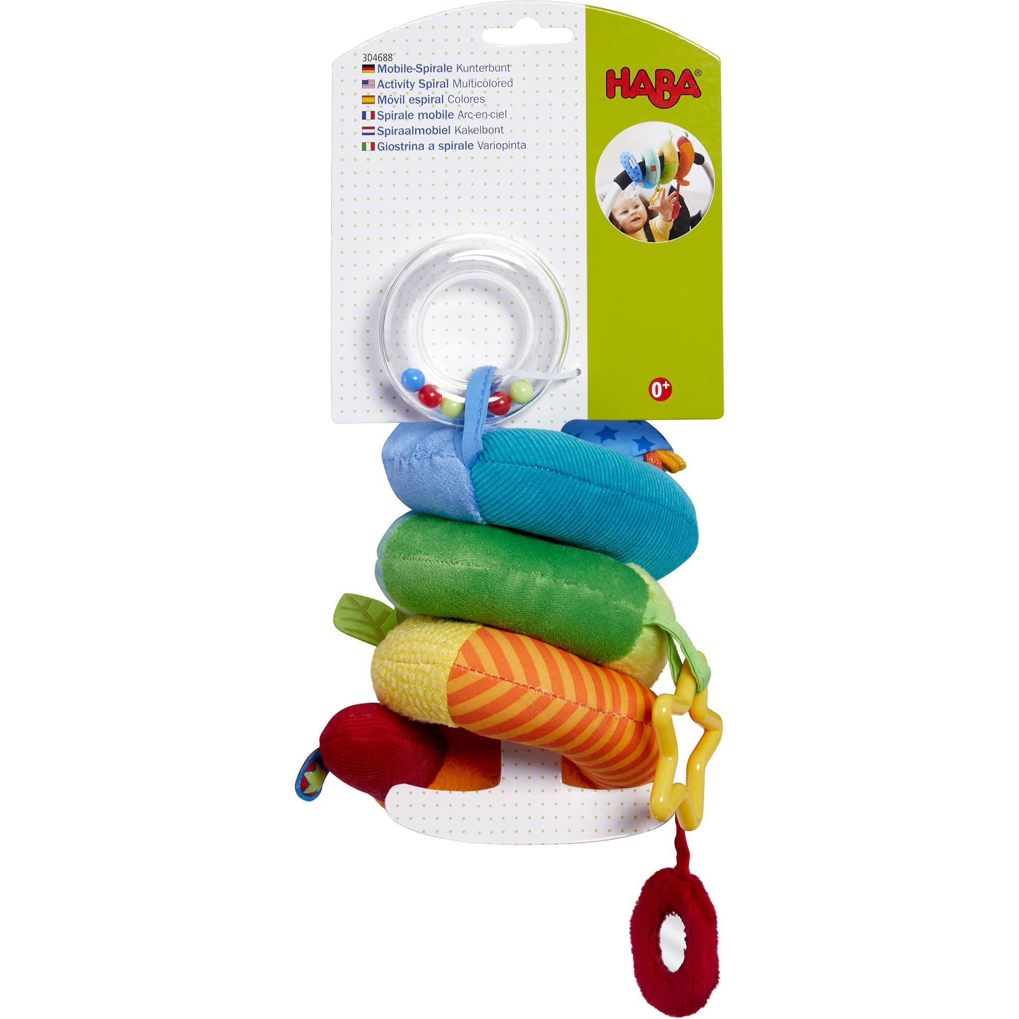 HABA Rainbow Activity Spiral Stroller & Car Seat Toy - Image 4