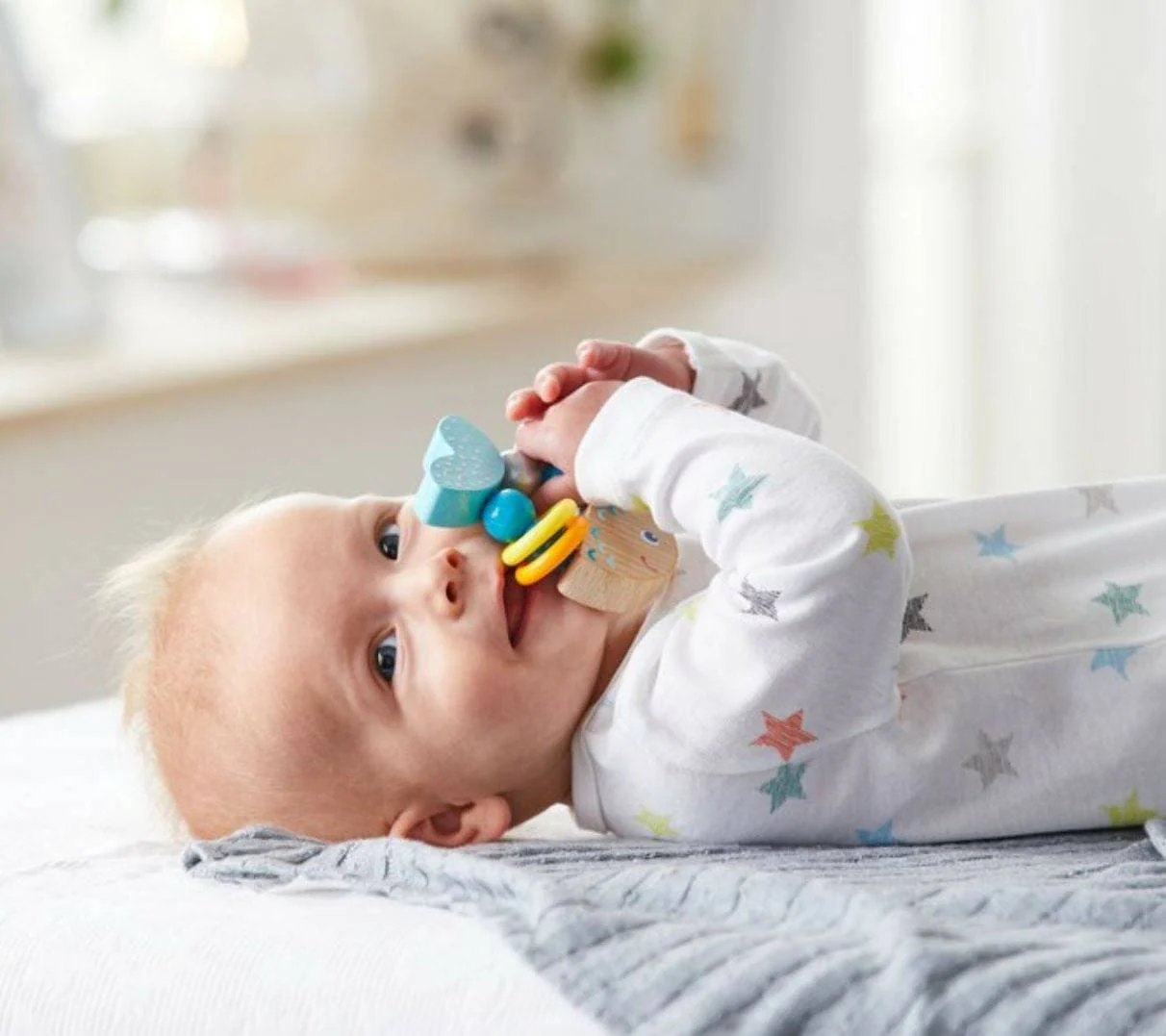 HABA Rattlefish Wooden Baby Rattle - Image 3